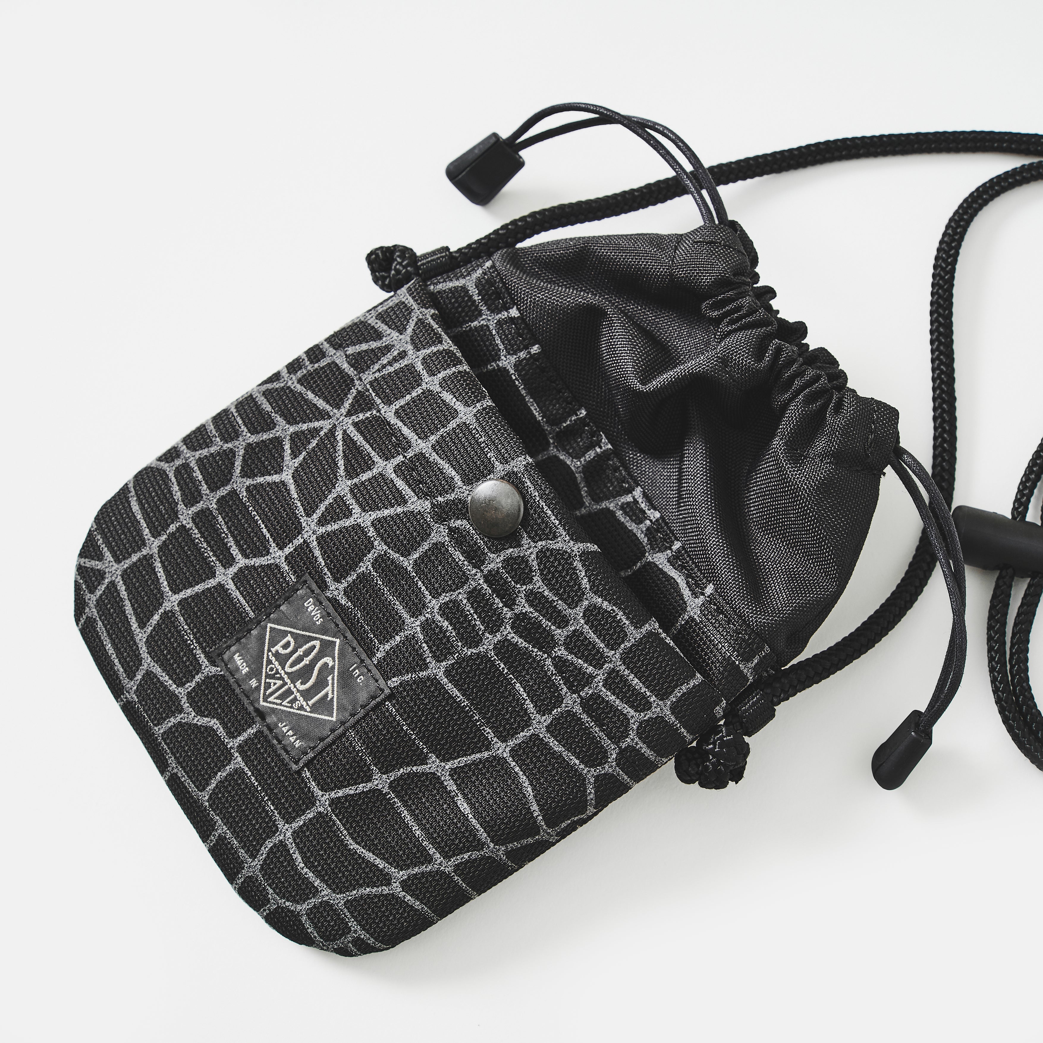 JP518-SW BAGSINPROGRESS x Post O'Alls MINI WALLET POUCH spider web