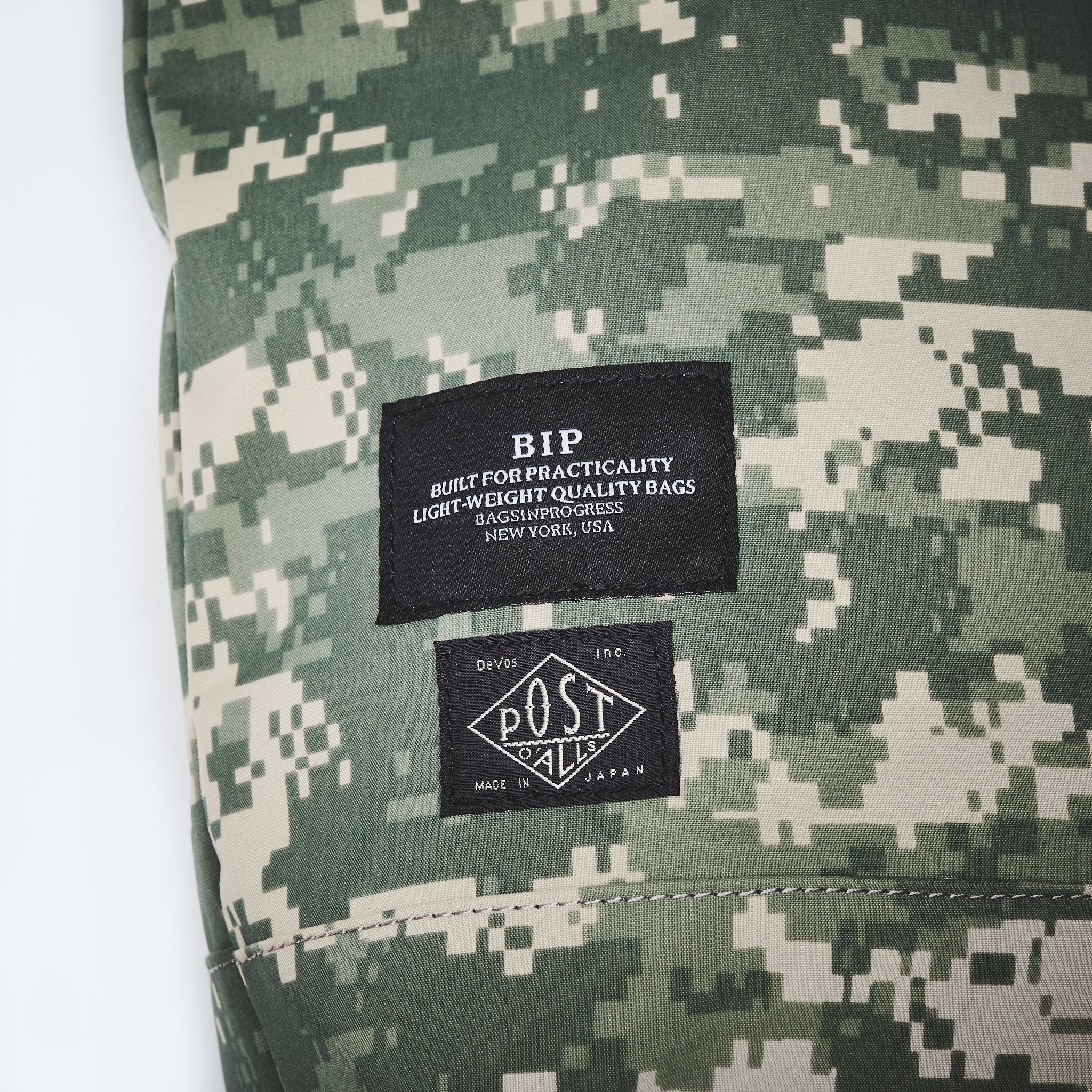 JP540-DS BAGSINPROGRESS x Post O'Alls New York Tote M : GORE-TEX DIGITAL CAMO desert