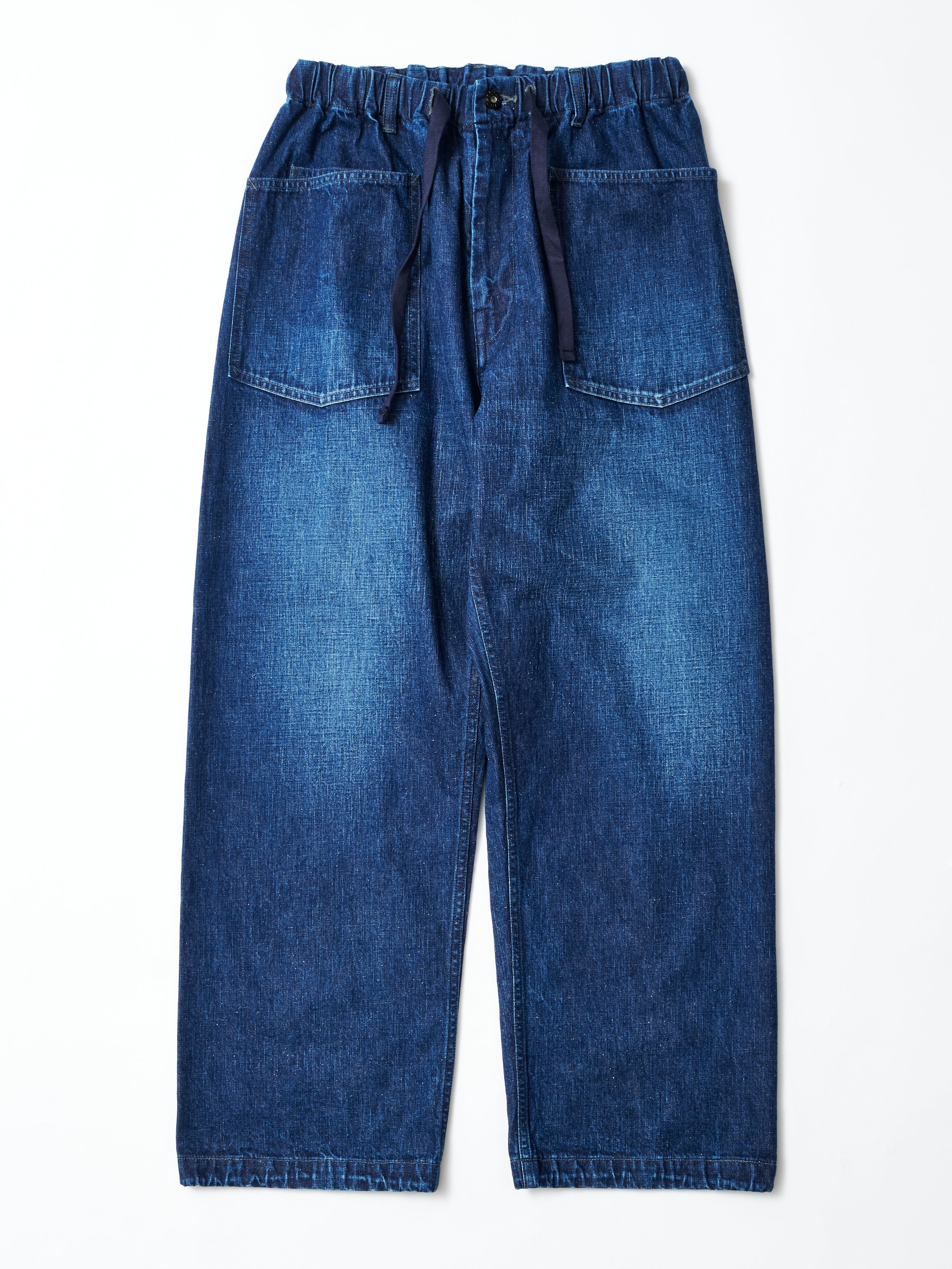 #3313-02W E-Z ARMY-NAVY Pants 2 : 11.5oz. Denim worn indigo_1