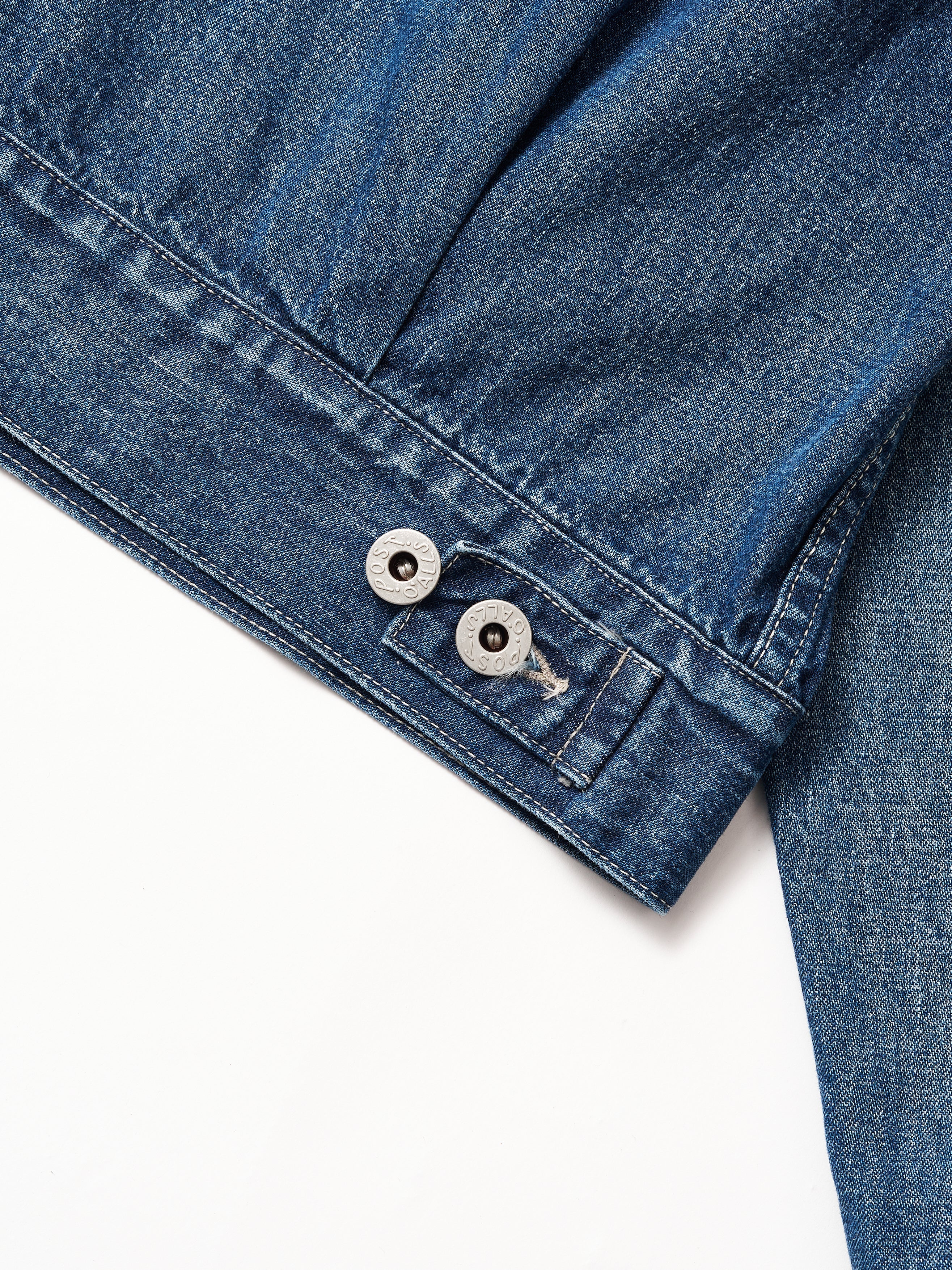 #3144-01W Mechanic Blouse 3 : 10oz. Denim worn indigo_5