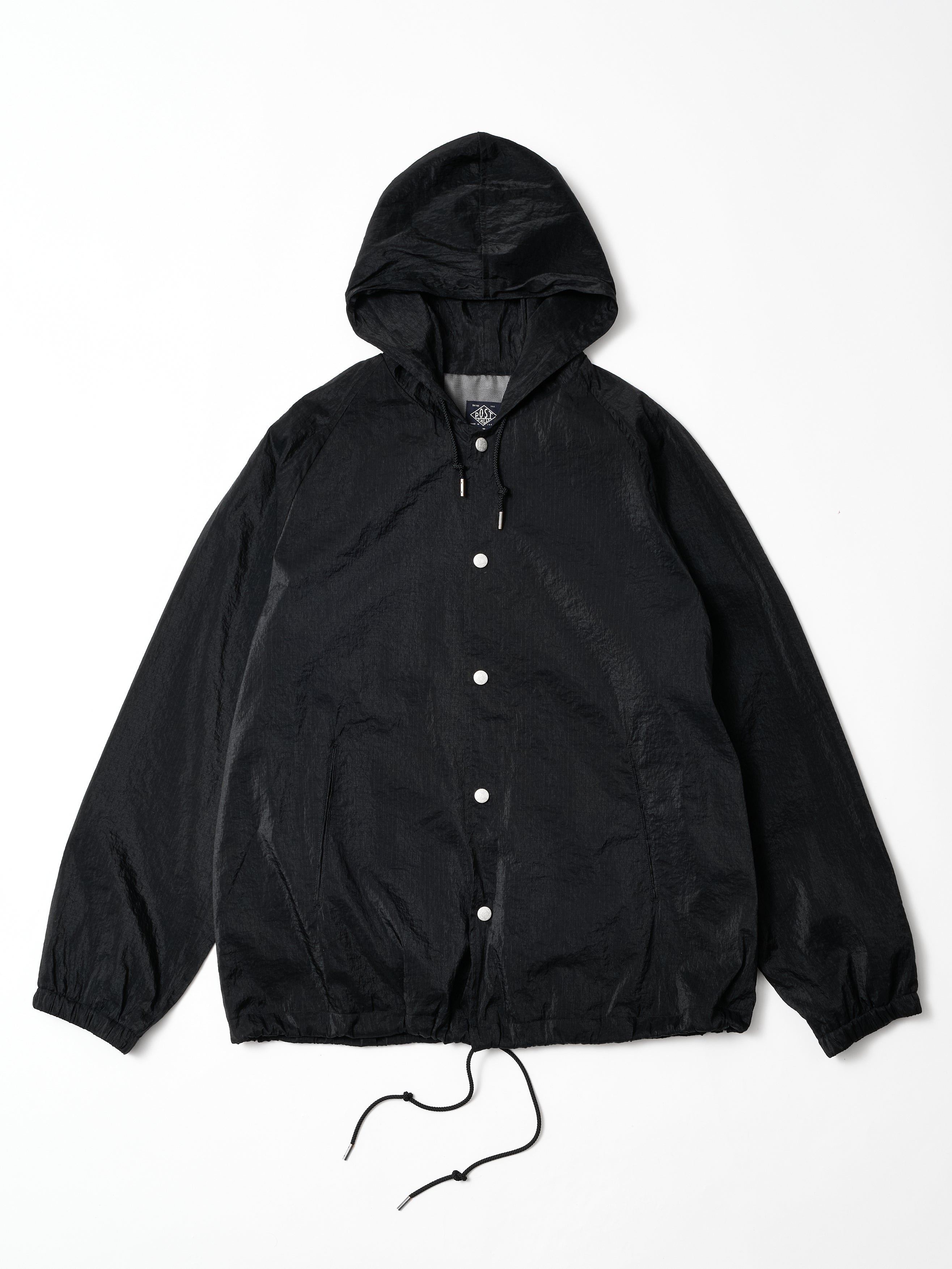 #3111CJH-CNB POST Coach Jacket Hoody : crinckle nylon R/S black_1