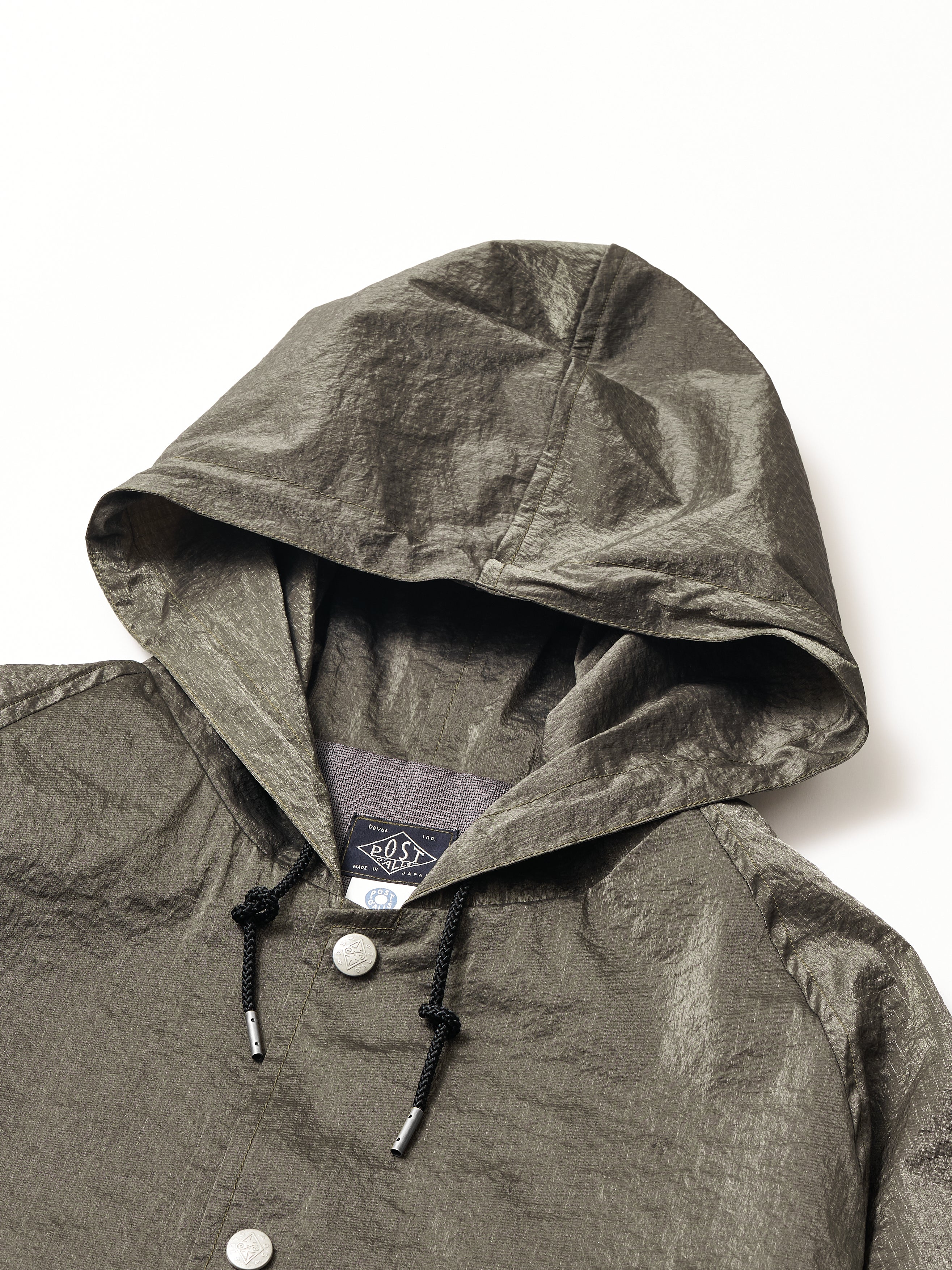 #3111CJH-CNG POST Coach Jacket Hoody : crinckle nylon R/S grey_2