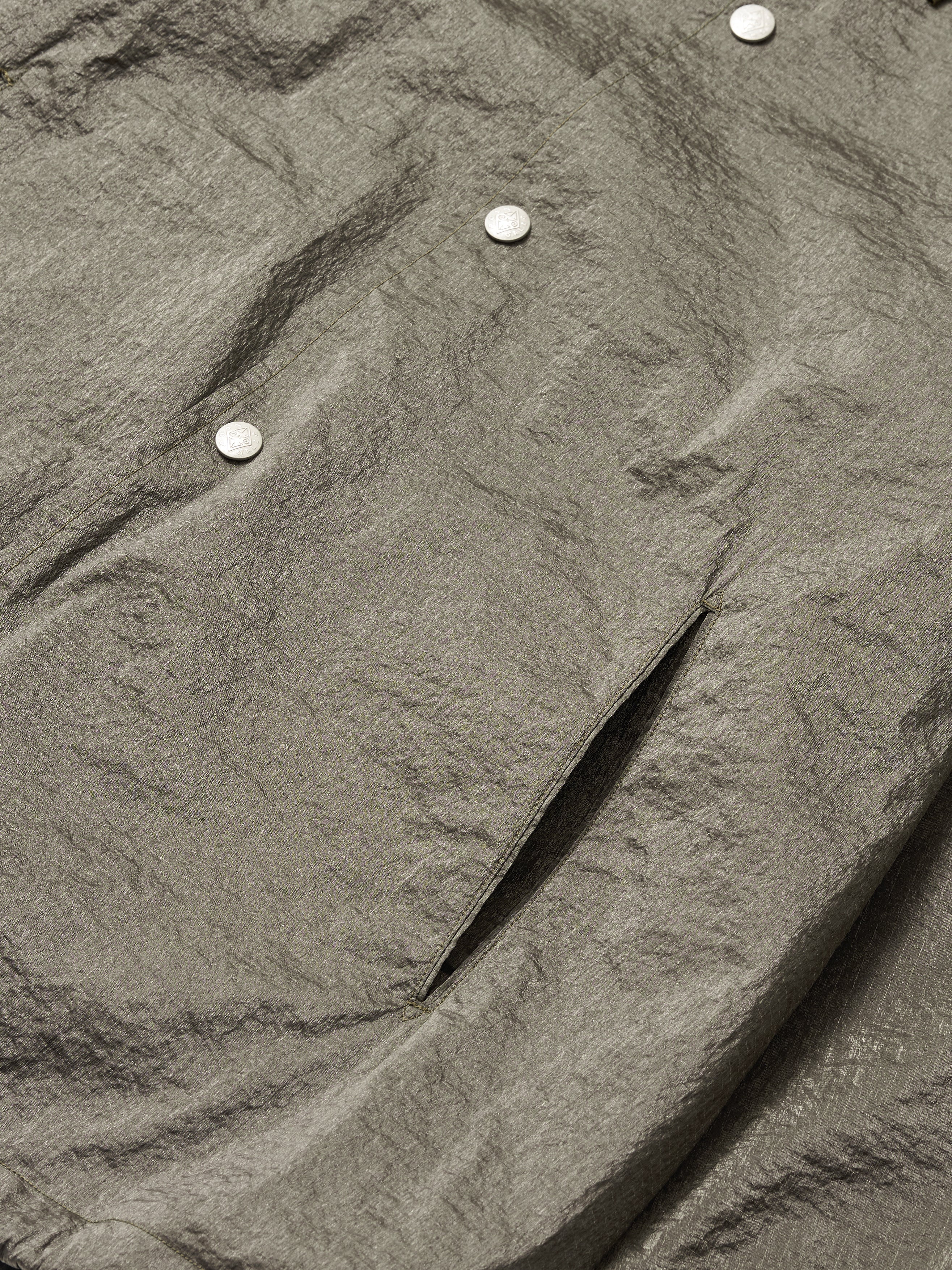 #3111CJH-CNG POST Coach Jacket Hoody : crinckle nylon R/S grey_5