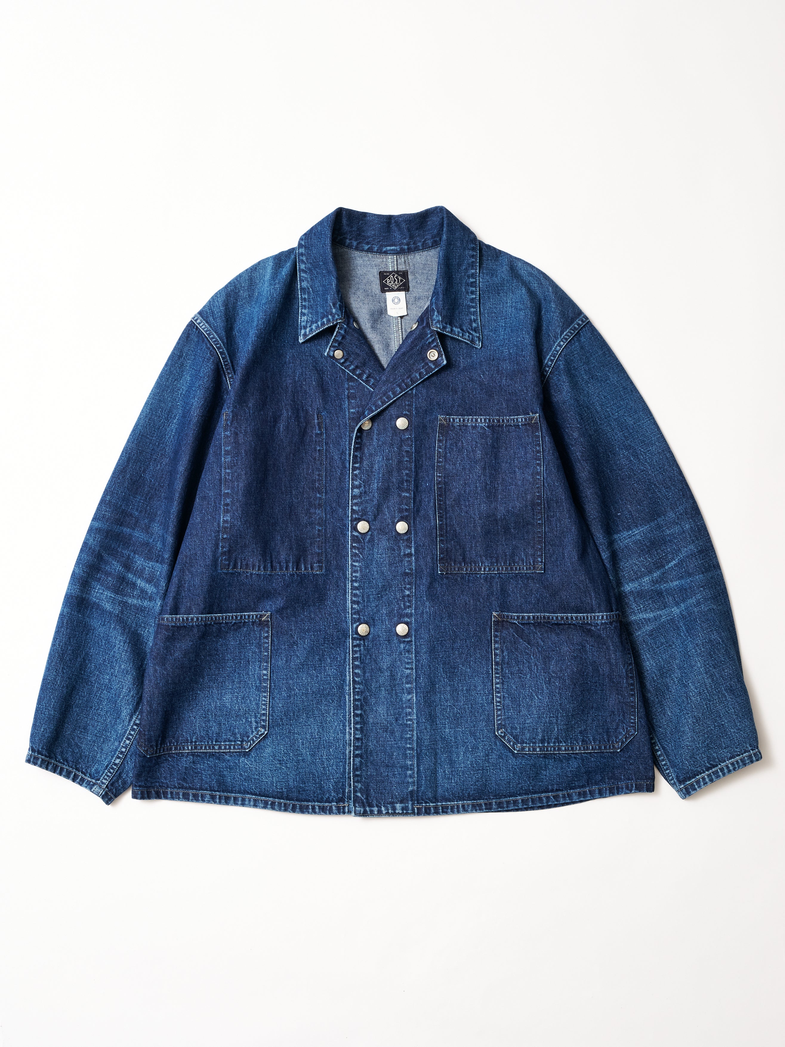 #3141-01W Mattalini DUBBLE : 10oz. Denim worn indigo_1