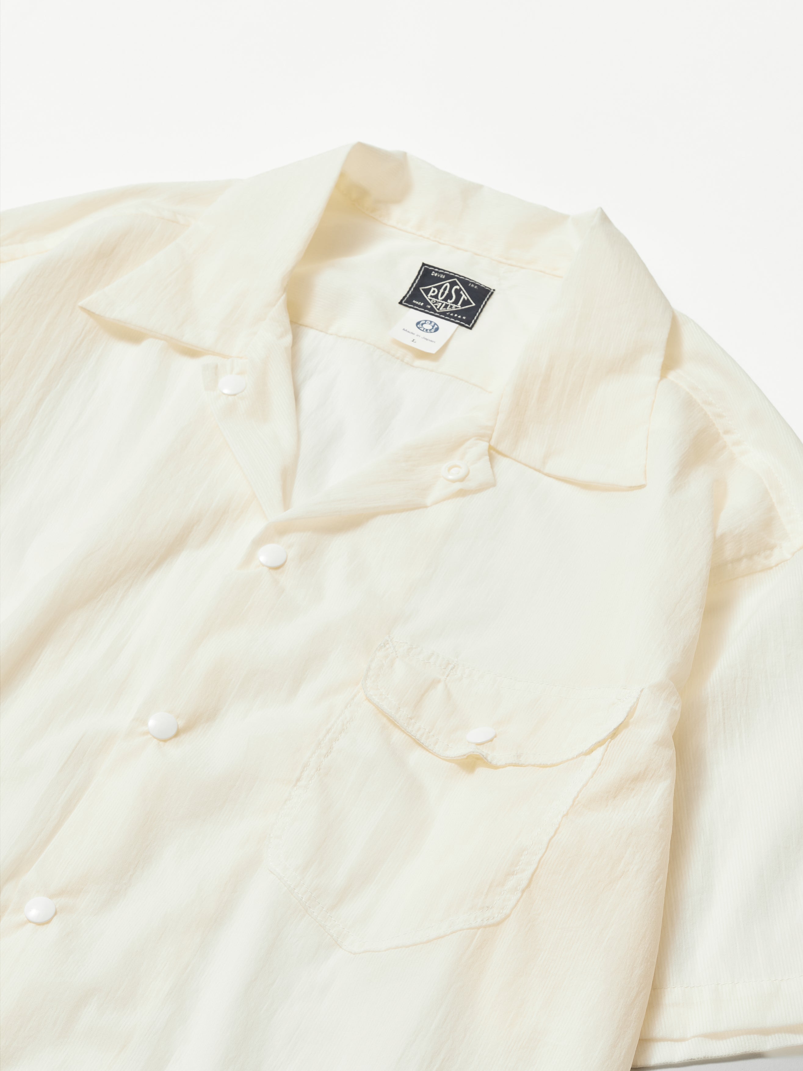 #1207BS-PMW New Basic Shirt S/S : poly mesh white_2