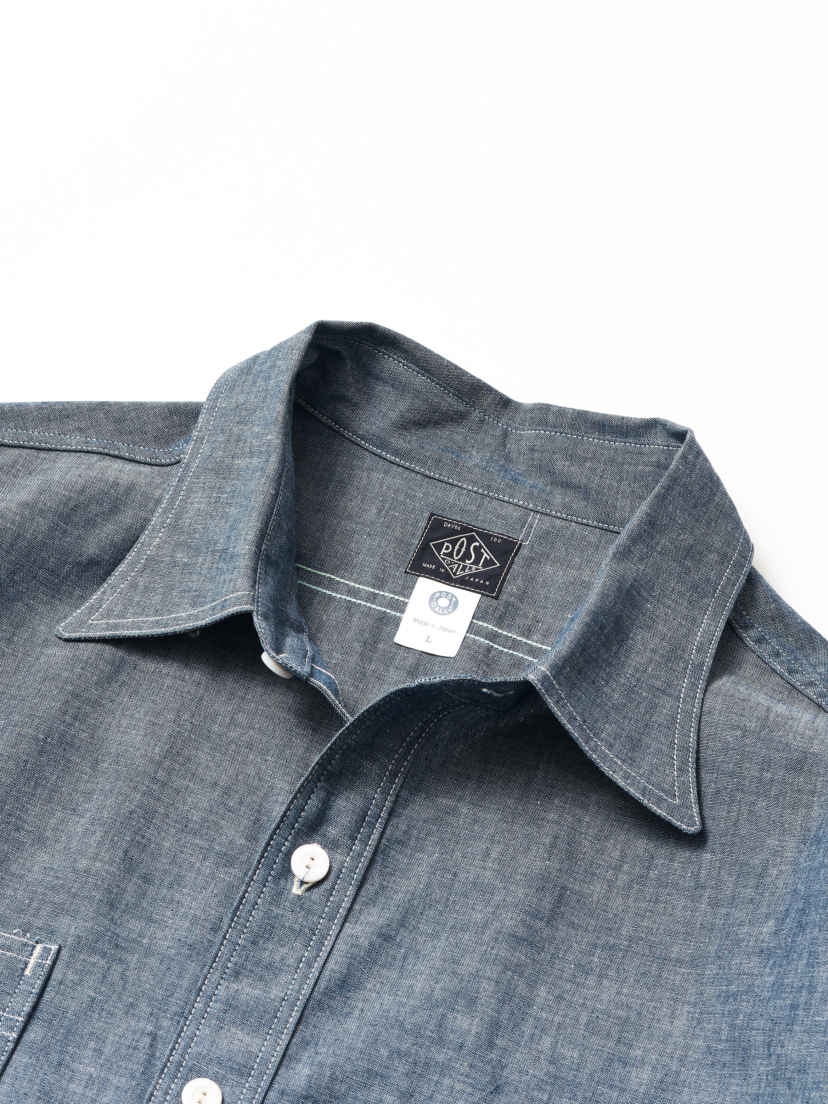 #1206S-11 No.6 Shirt S/S : chambray indigo rigid_5