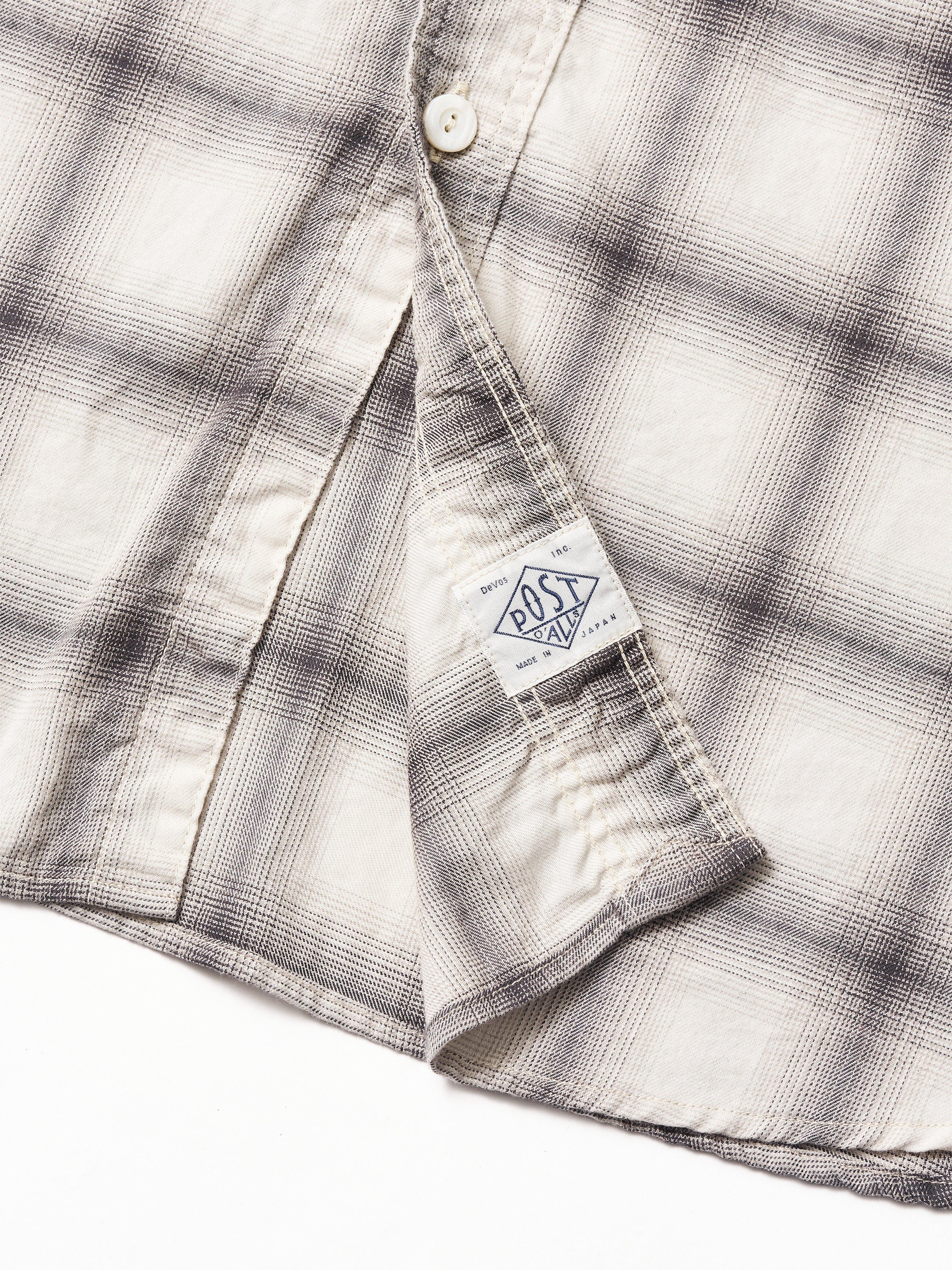 #1206S-HW No.6 Shirt S/S : hombre check white_4