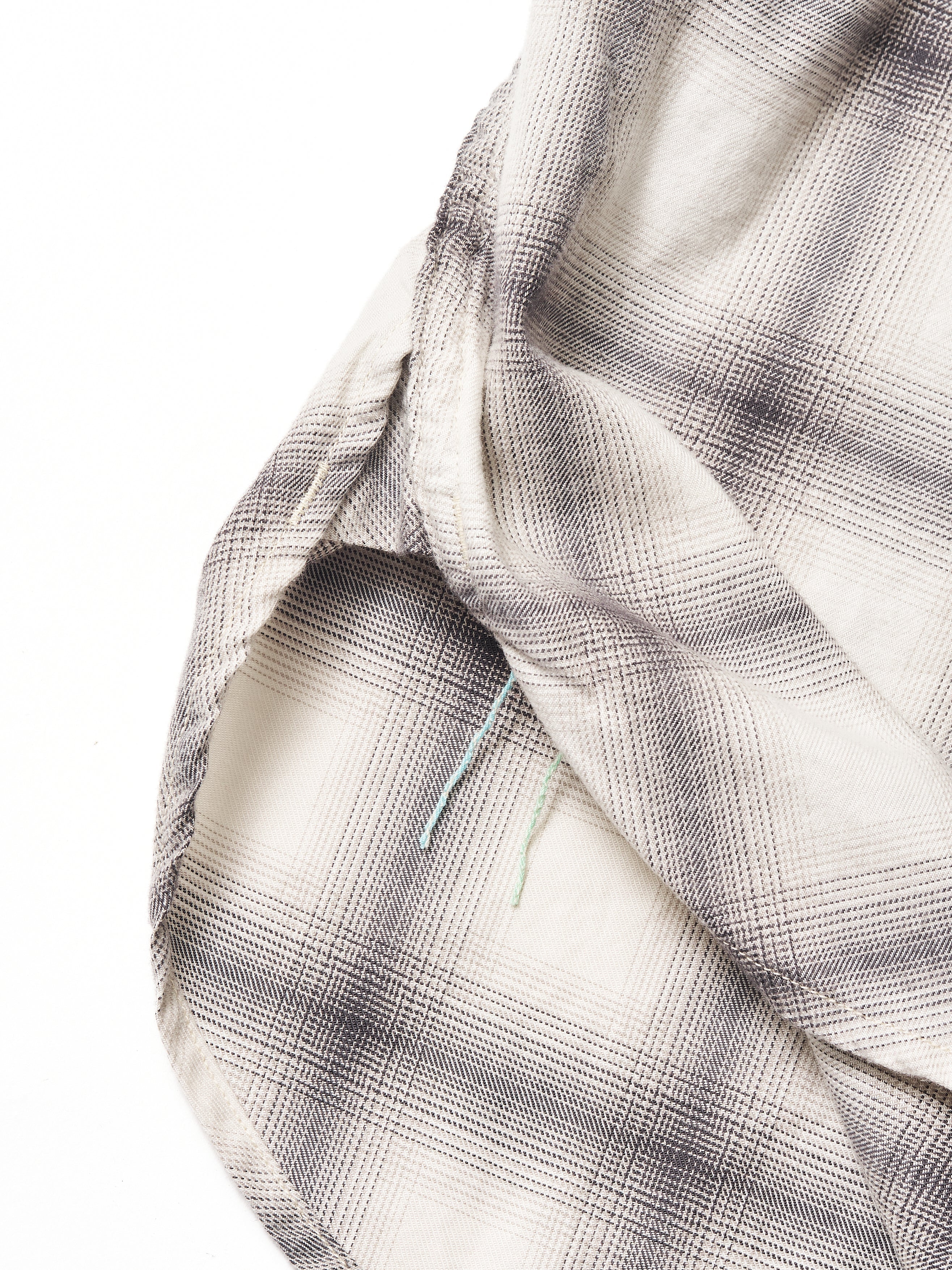 #1206S-HW No.6 Shirt S/S : hombre check white_5