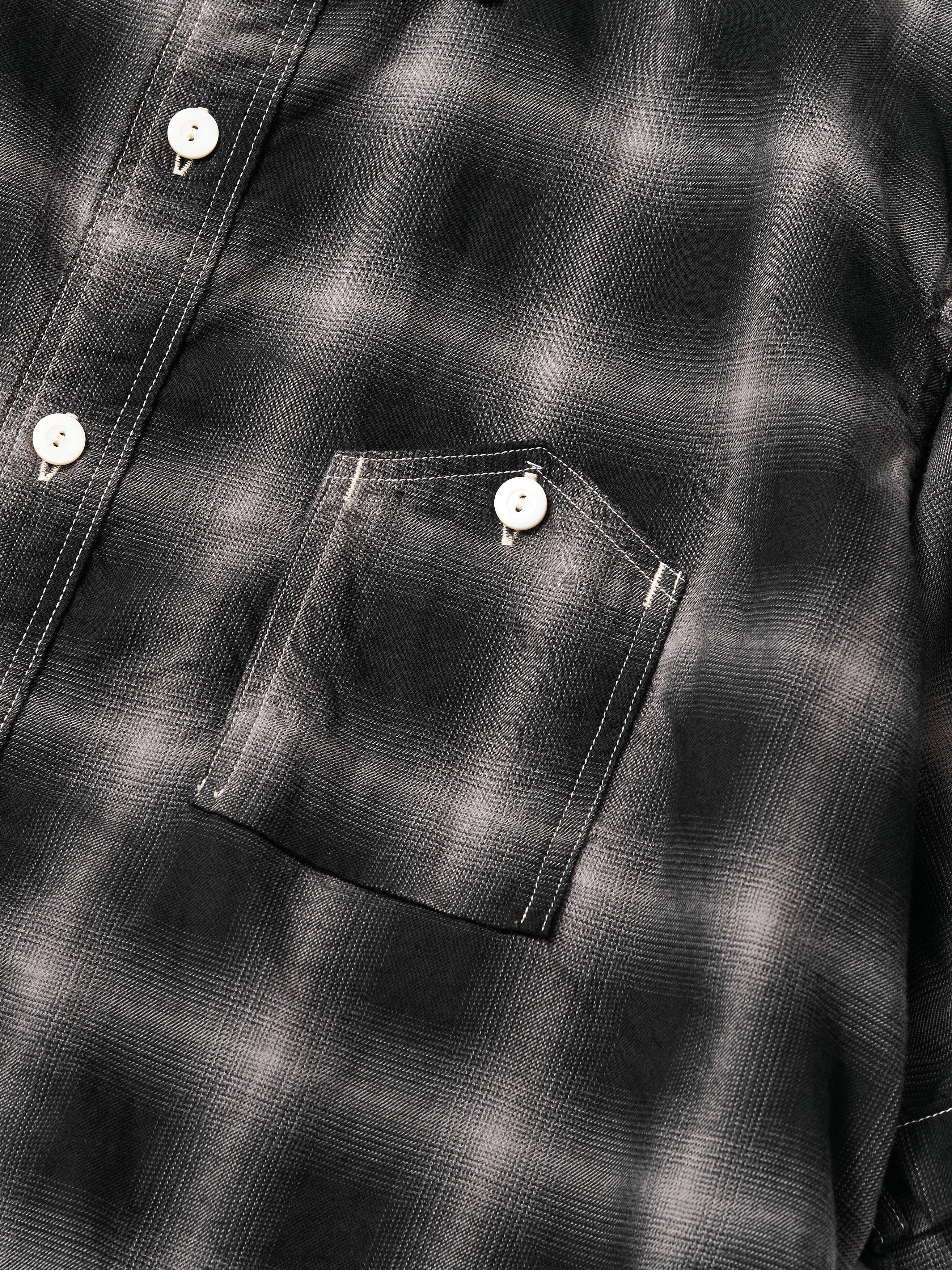 #1206S-HB No.6 Shirt S/S : hombre check black_2