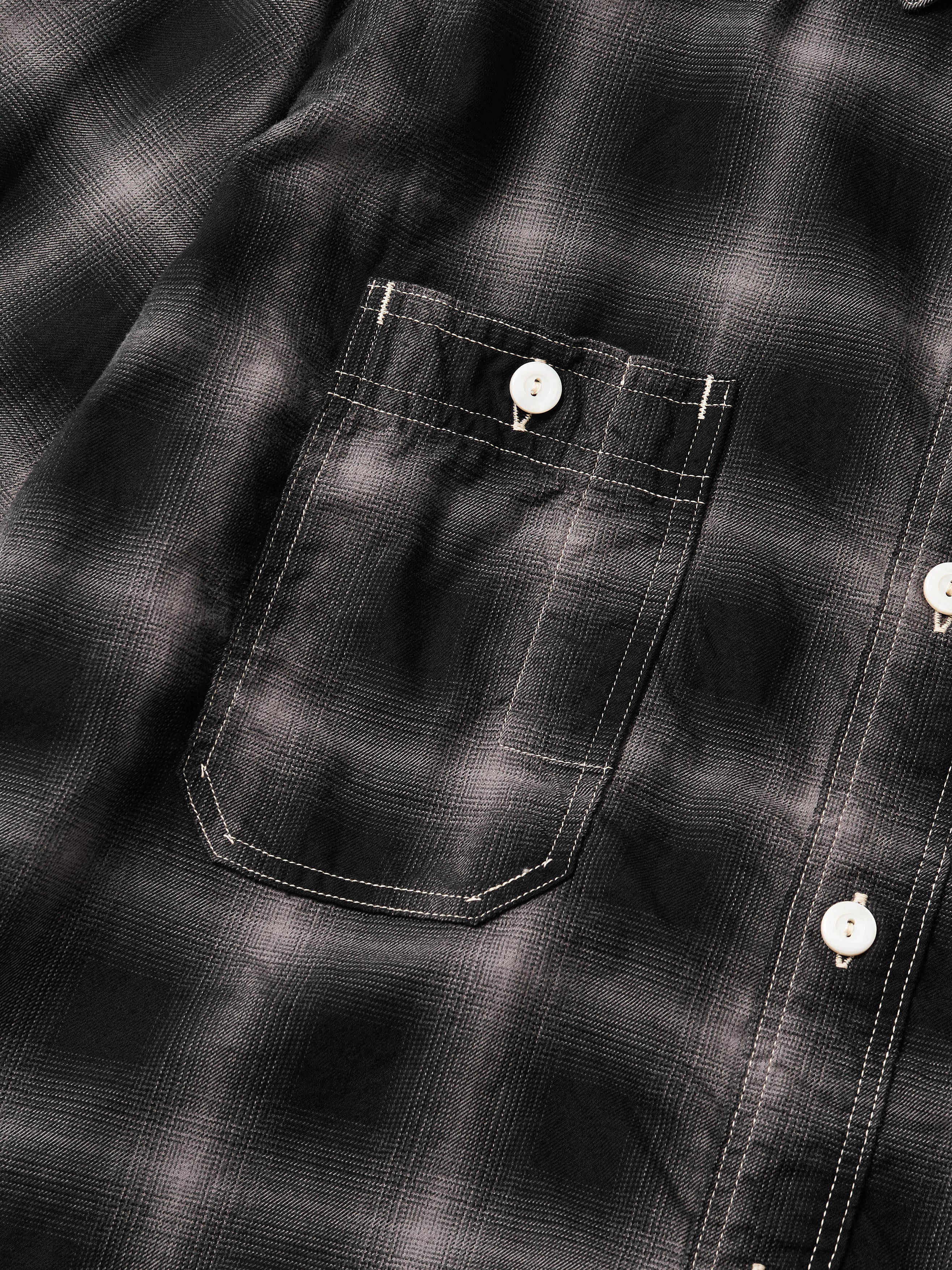 #1206S-HB No.6 Shirt S/S : hombre check black_3