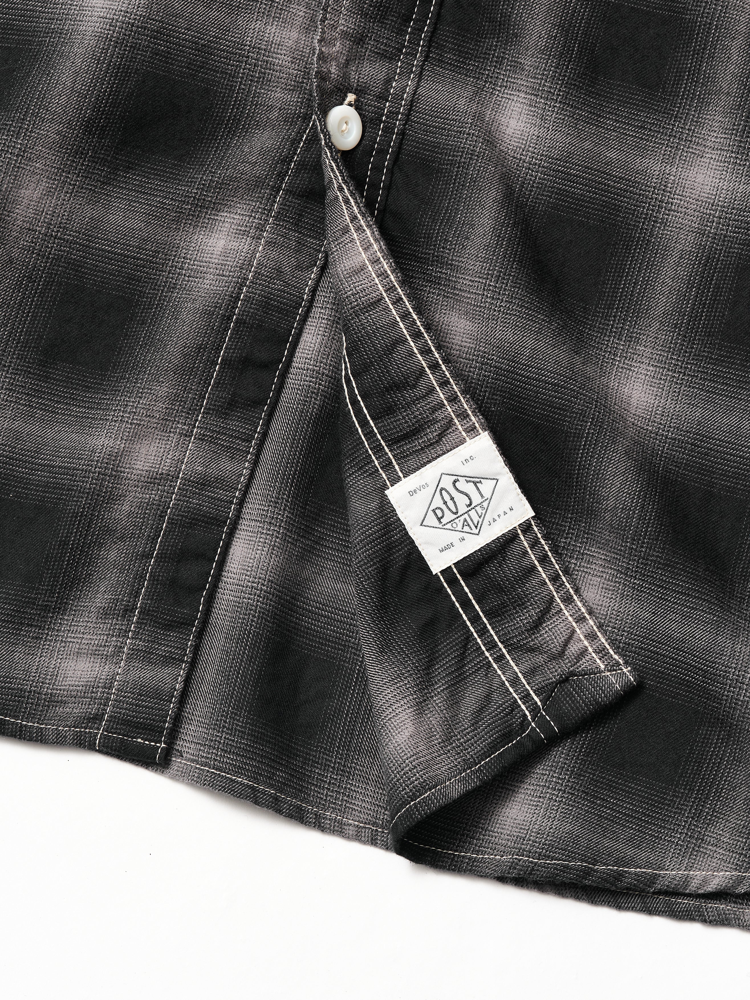 #1206S-HB No.6 Shirt S/S : hombre check black_4