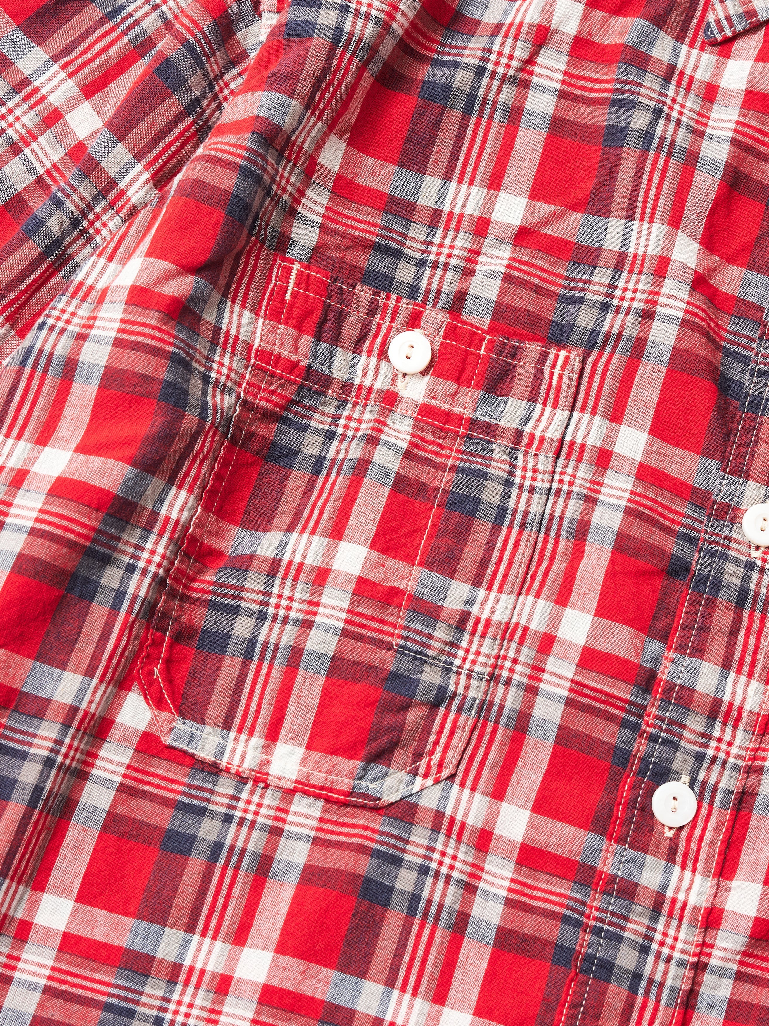 #1206S-MR No.6 Shirt S/S : madras check red_4