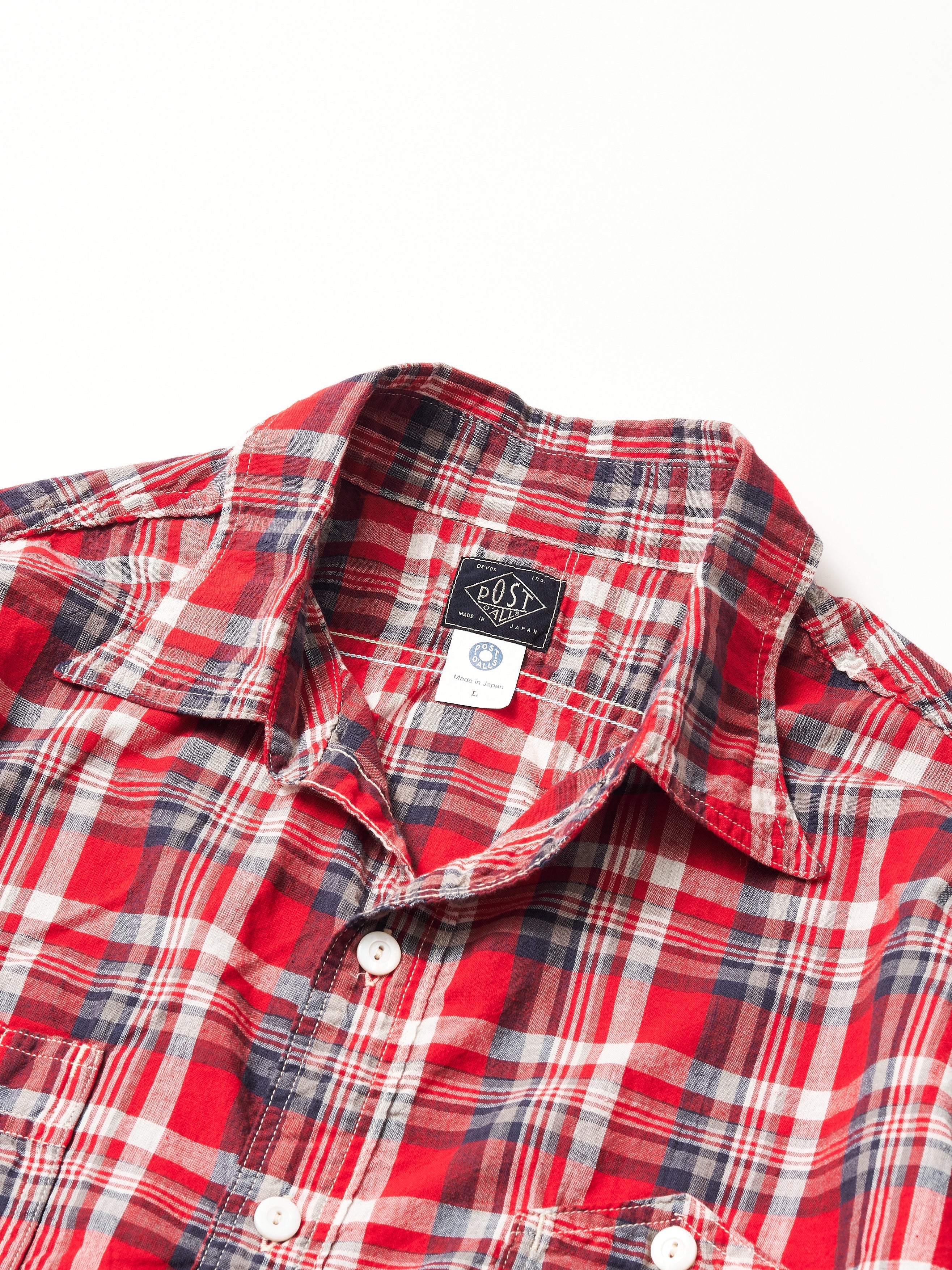 #1206S-MR No.6 Shirt S/S : madras check red_6