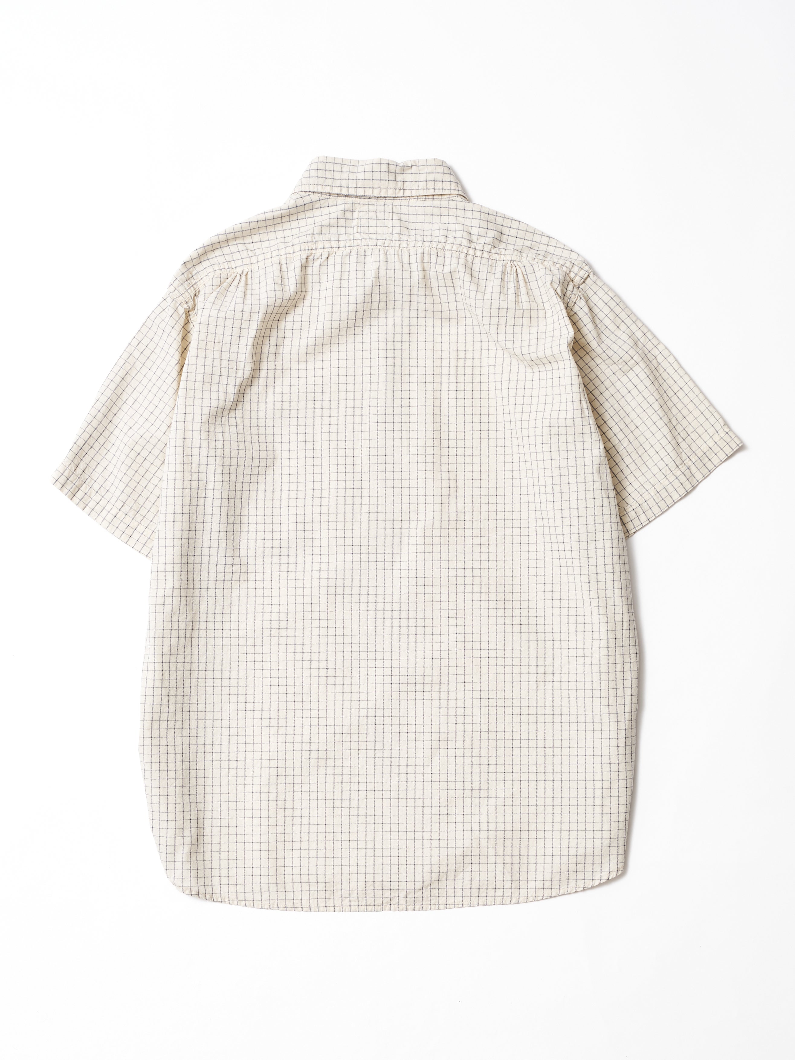 #1201S-GK No.1 Shirt S/S : graph chambray natural_5