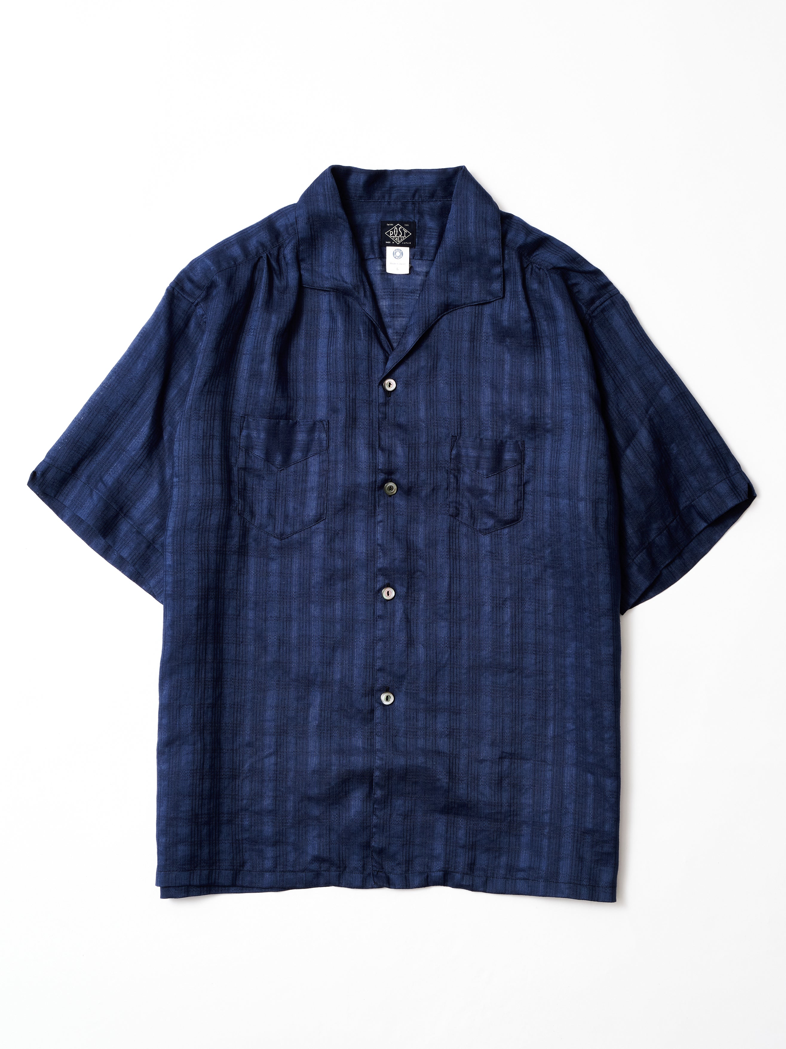 #3231S-MPN Fever 2 S/S : mesh panama lamie navy_1
