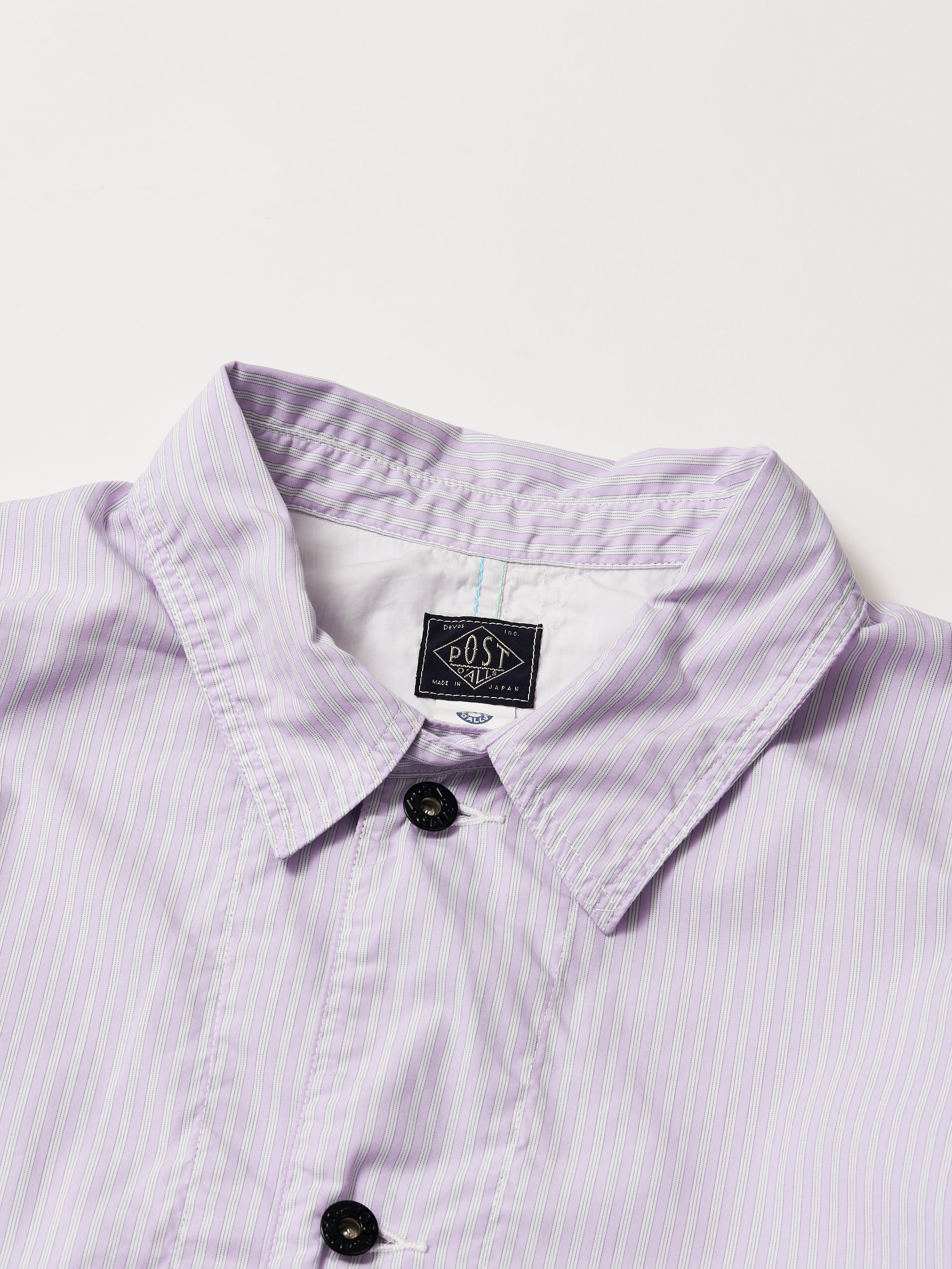 #3143-SS2 ODDBALL : stripe shirting x feather chambray purple_2