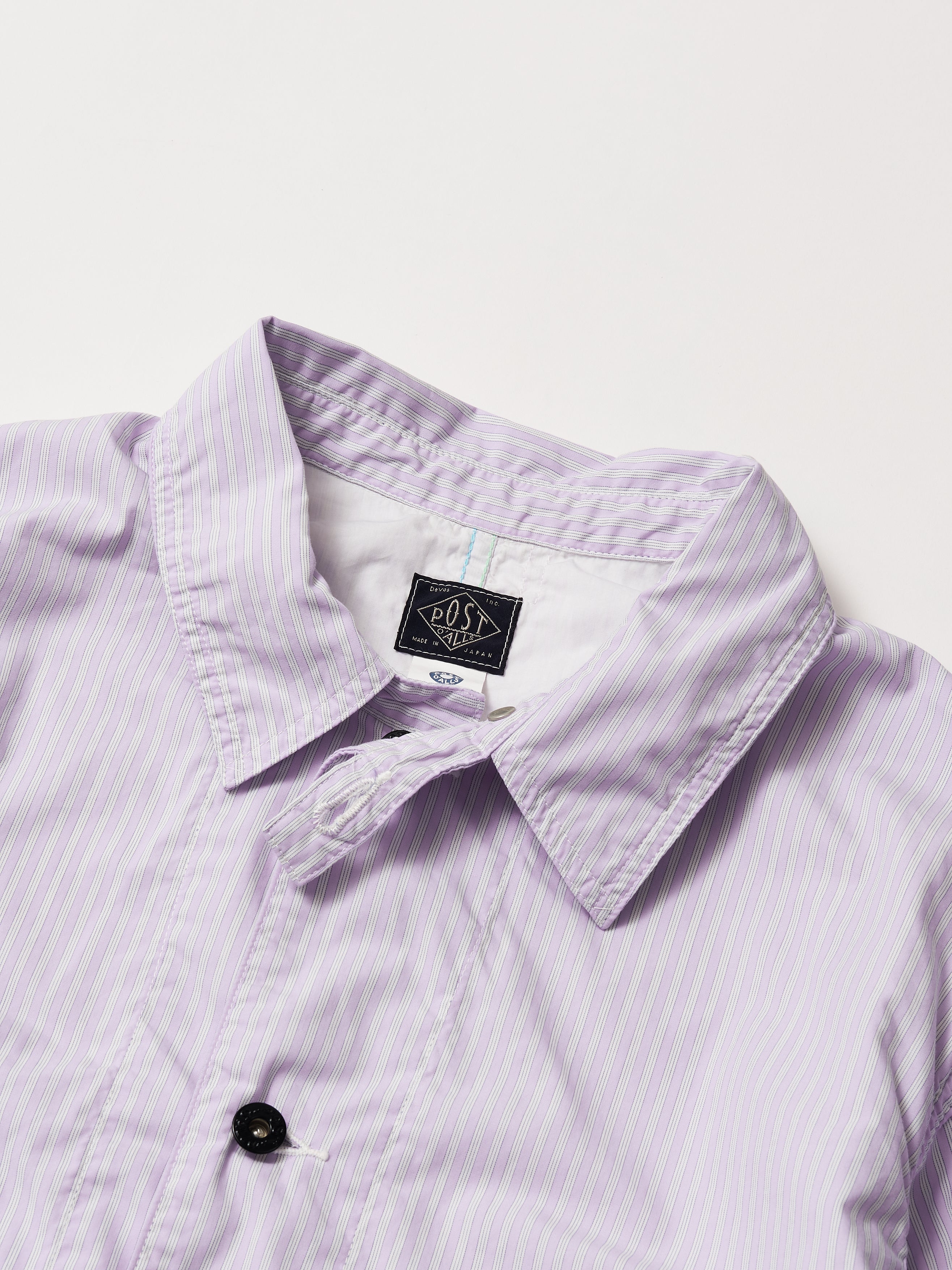 #3143-SS2 ODDBALL : stripe shirting x feather chambray purple_4
