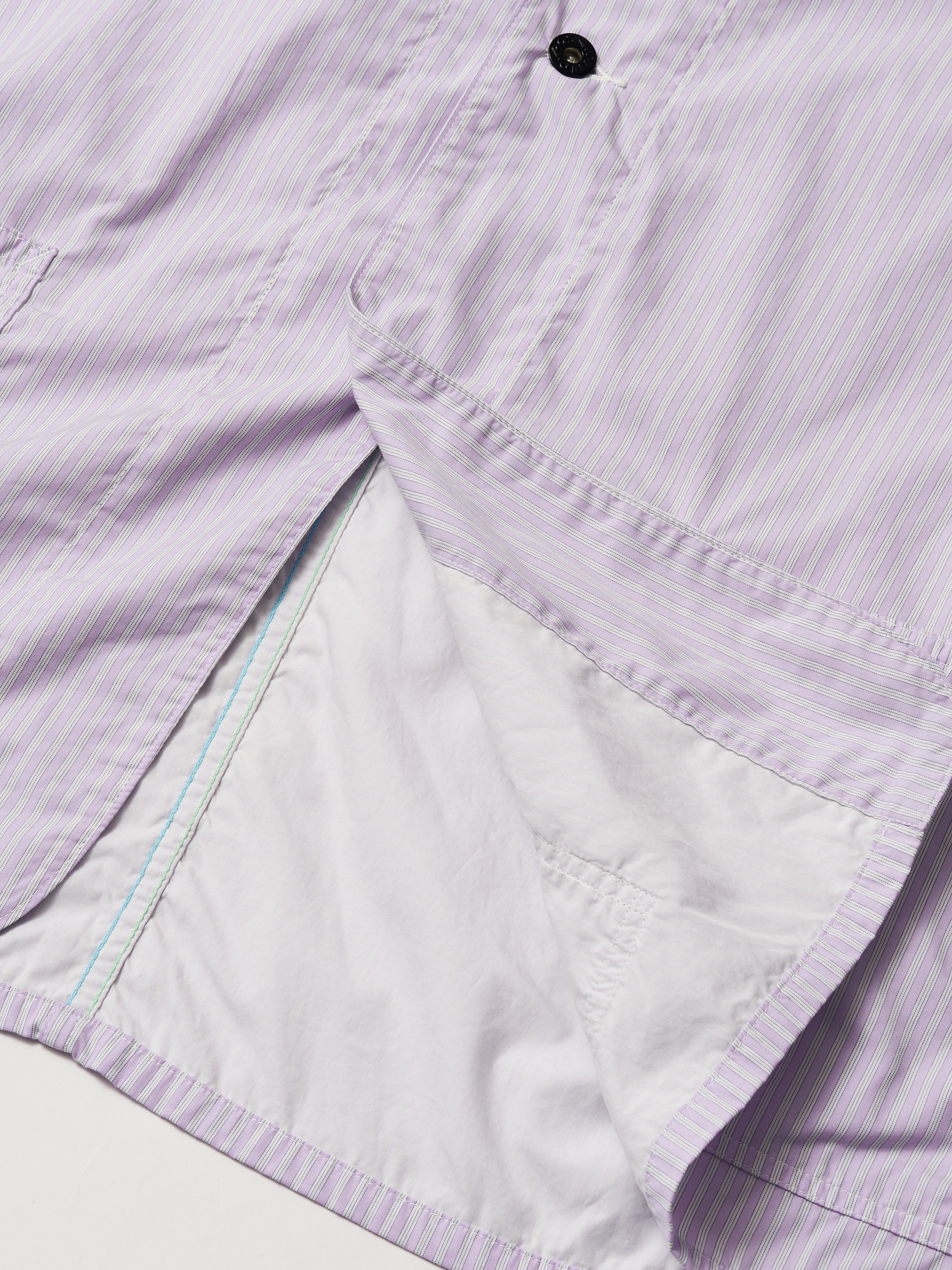 #3143-SS2 ODDBALL : stripe shirting x feather chambray purple_6