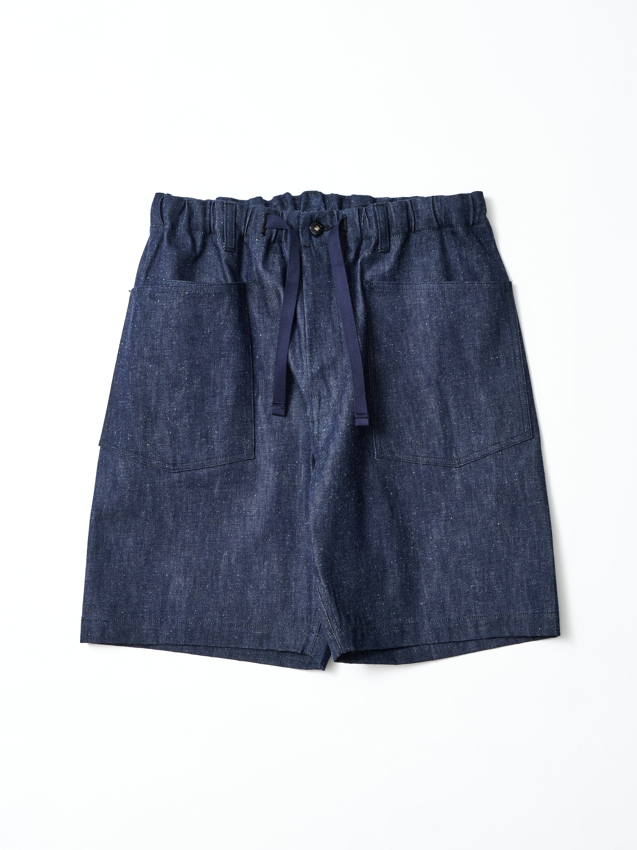 #3313S-02 E-Z ARMY-NAVY Shorts 2 : 11.5oz. Denim rigid indigo_1