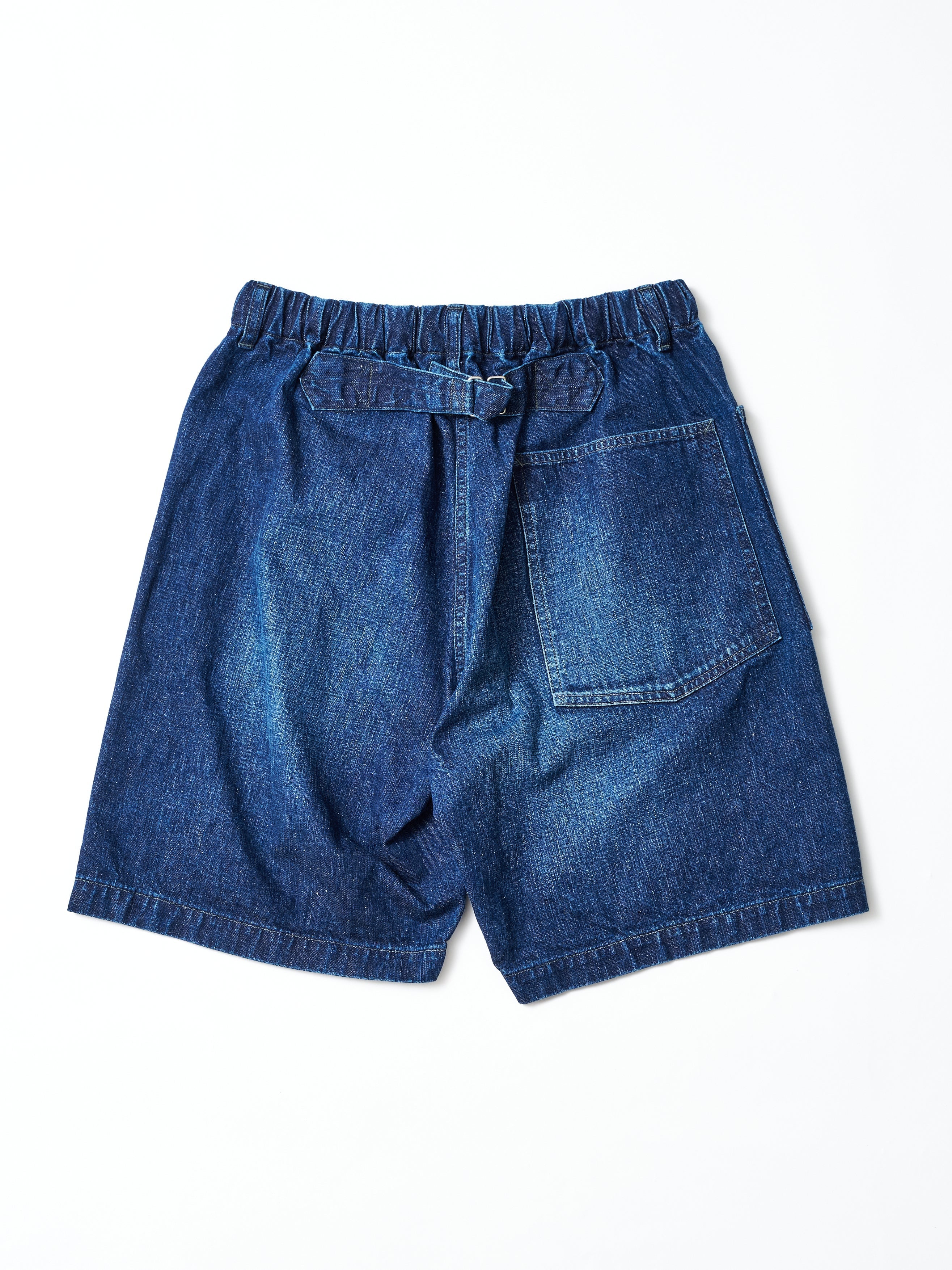 #3313S-02W E-Z ARMY-NAVY Shorts 2 : 11.5oz. Denim worn indigo_4