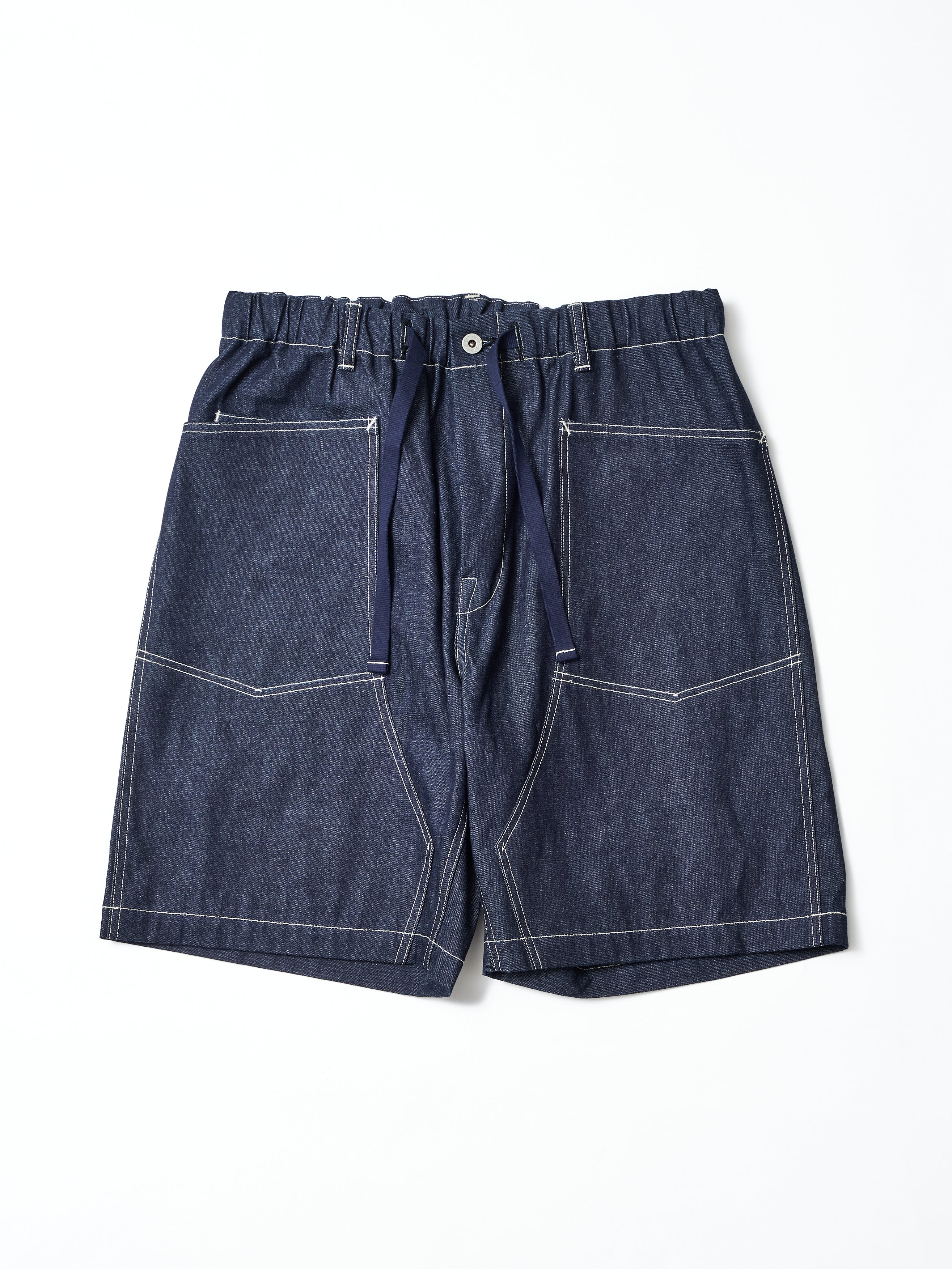 #3312S-01 E-Z DND Shorts : 10oz. Denim rigid indigo_1