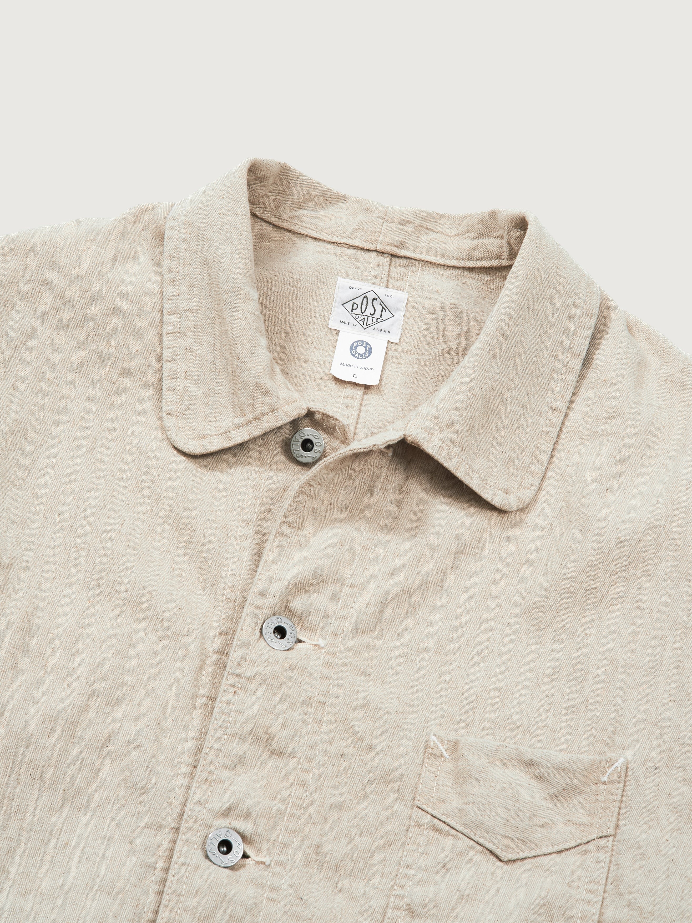 #3135-LHN POST Chinois Travail 2 : linen/cotton HBT natural
