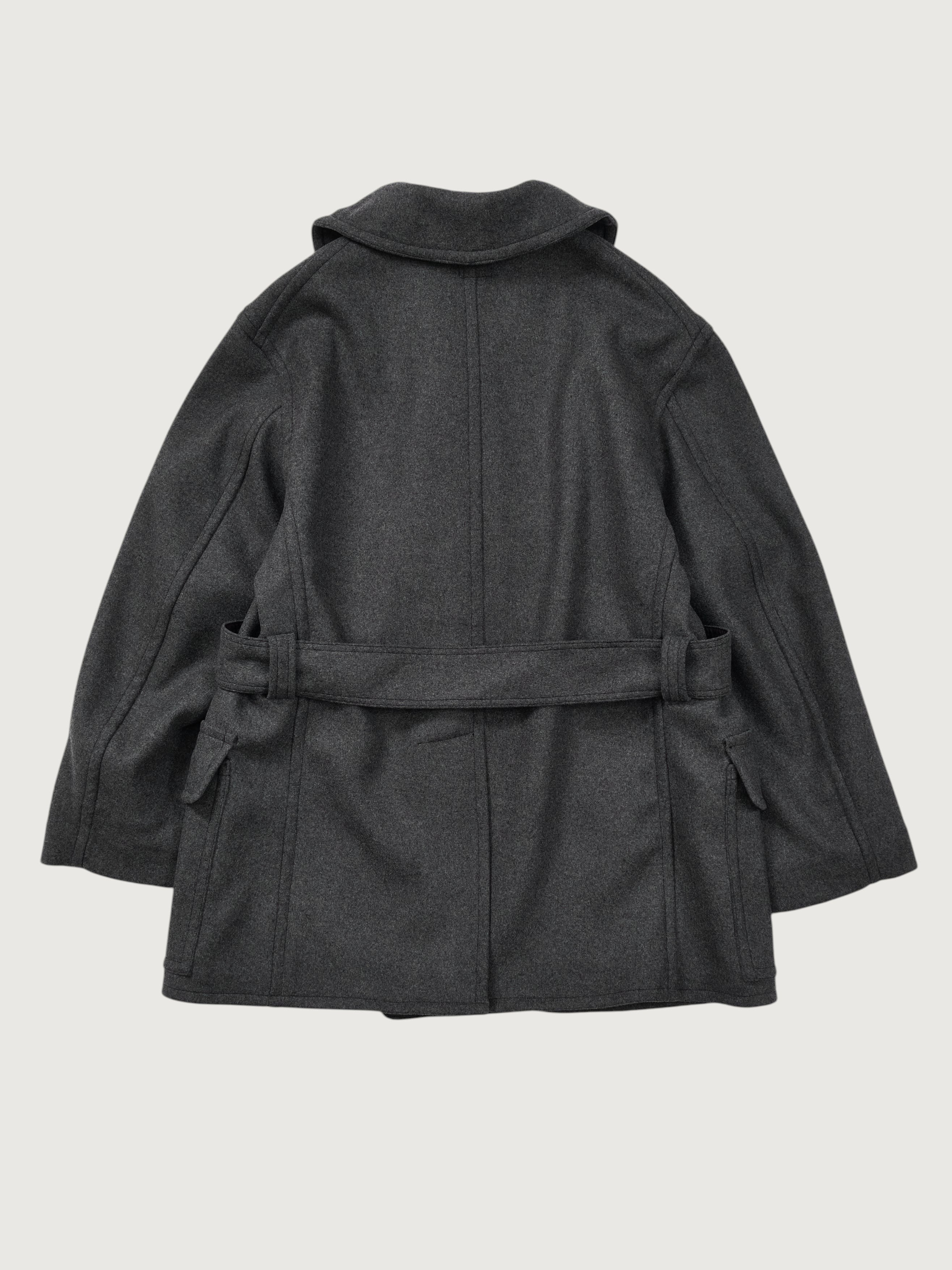 #3140-HMC POST Mack : heavy melton charcoal heather