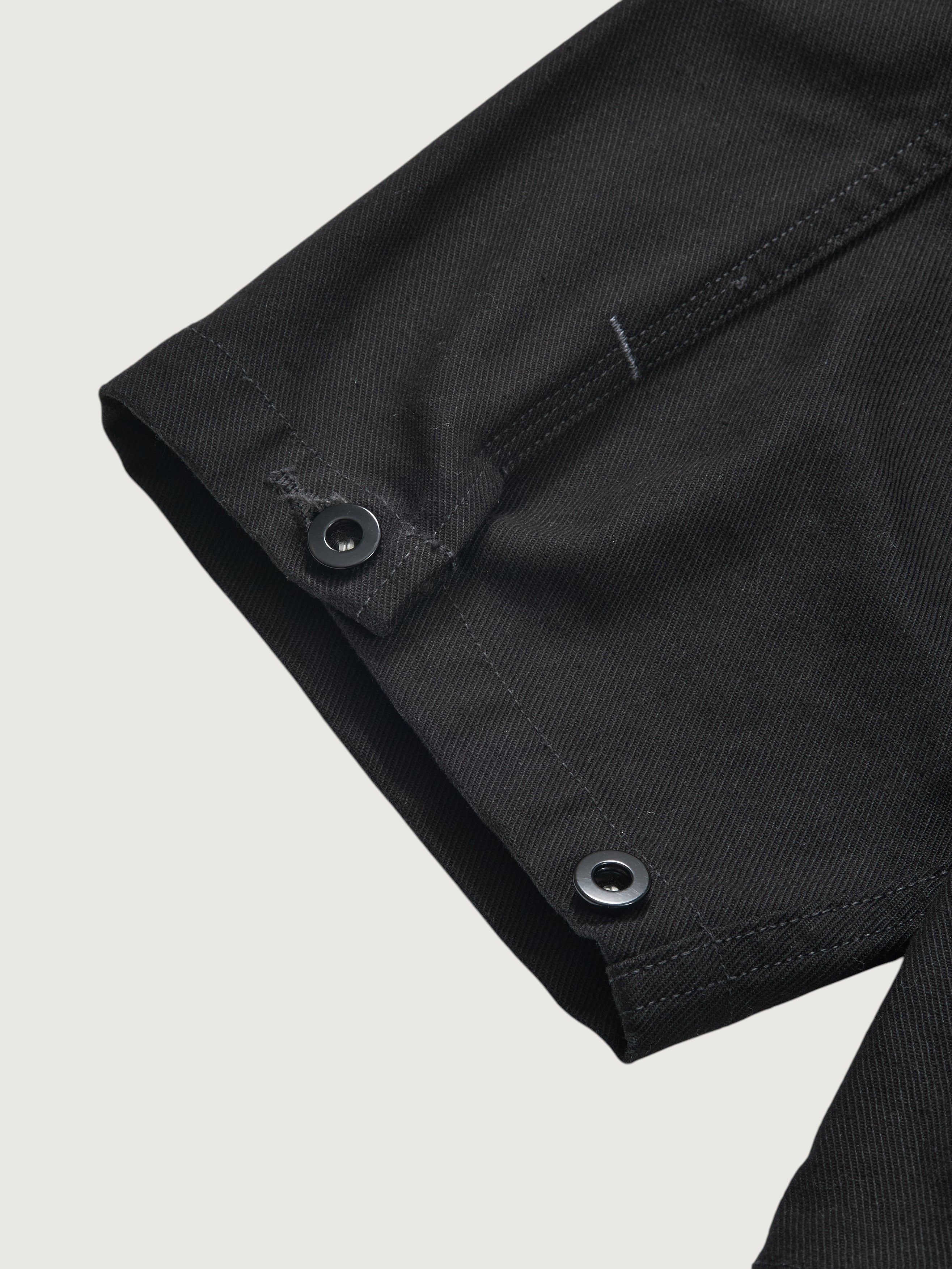 #1204-CSB ARMY Shirt : cotton serge black