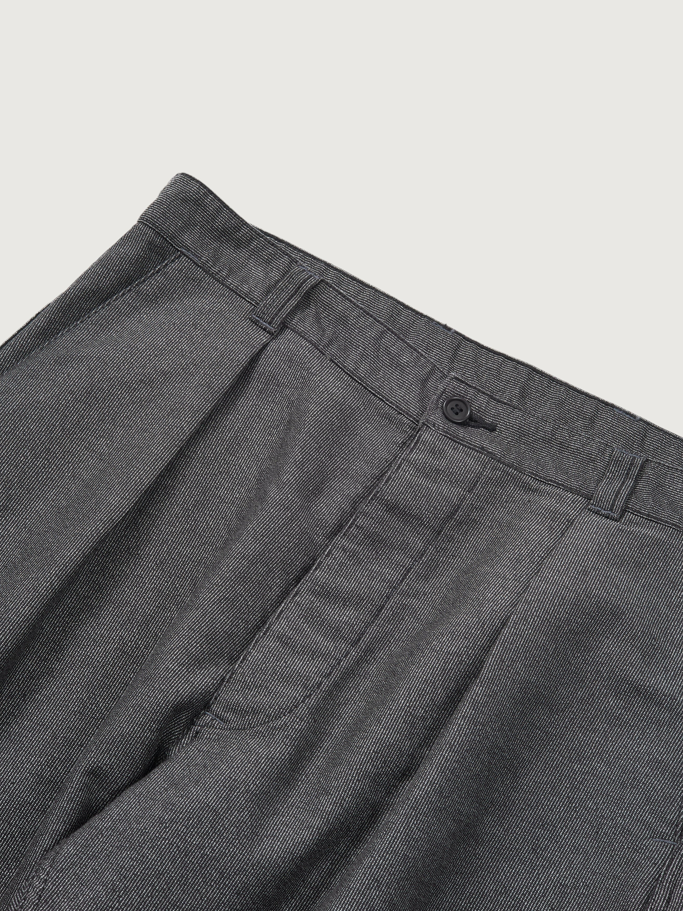 #3328-PB POS-Travail Pants : pinstripe black