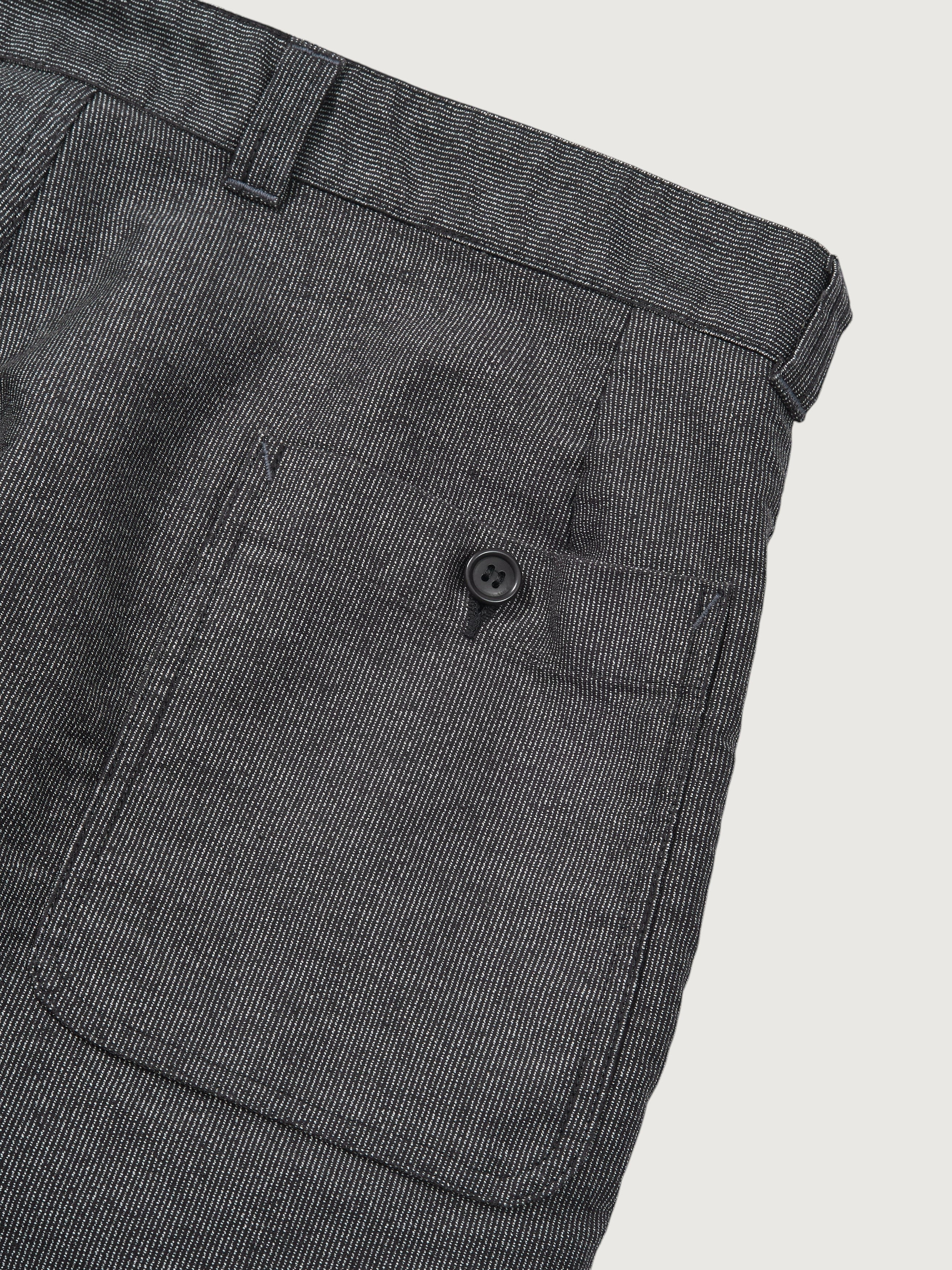 #3328-PB POS-Travail Pants : pinstripe black