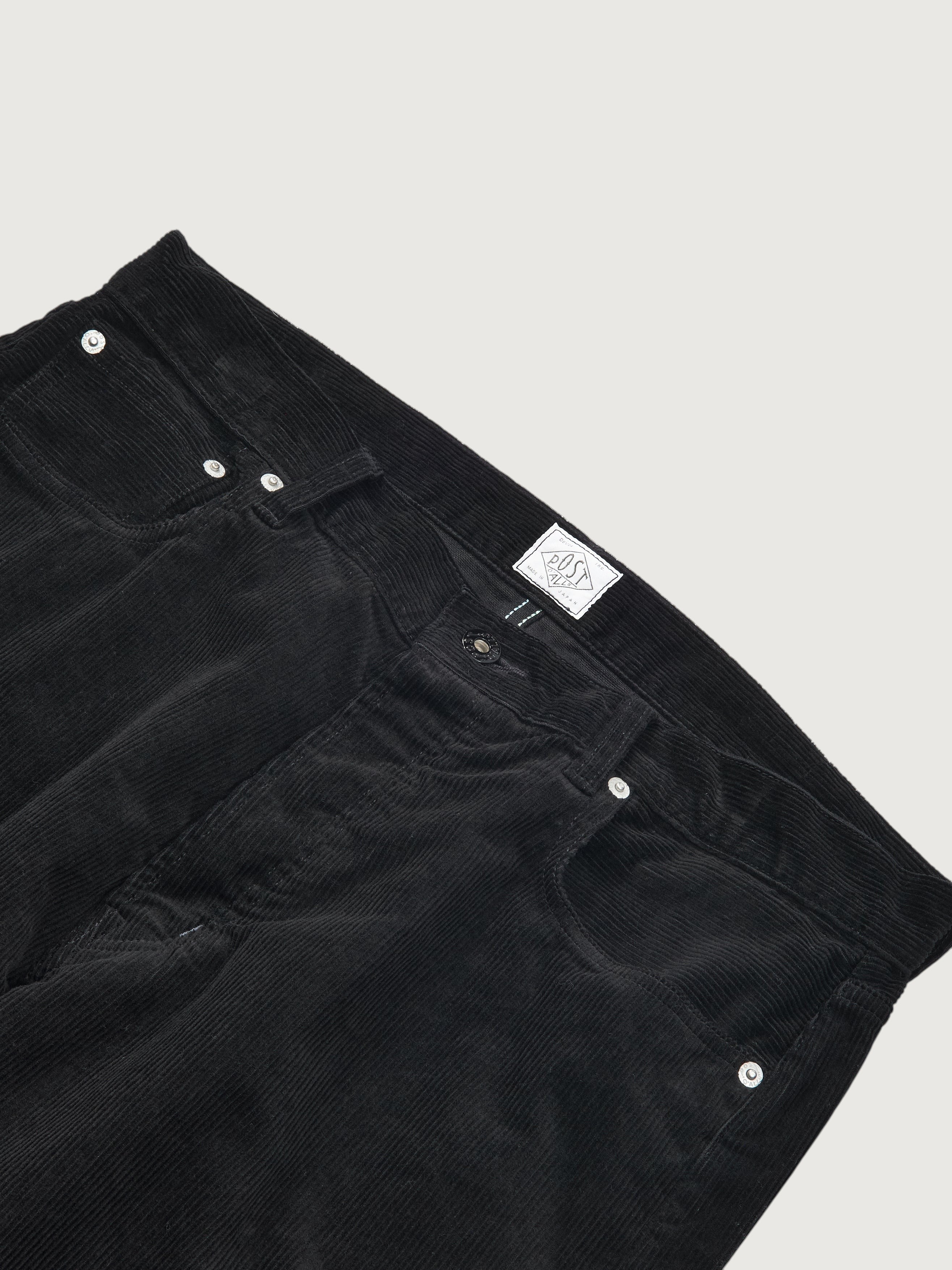 #1397-CB No.2 Fiver Pocket : midwale cords black