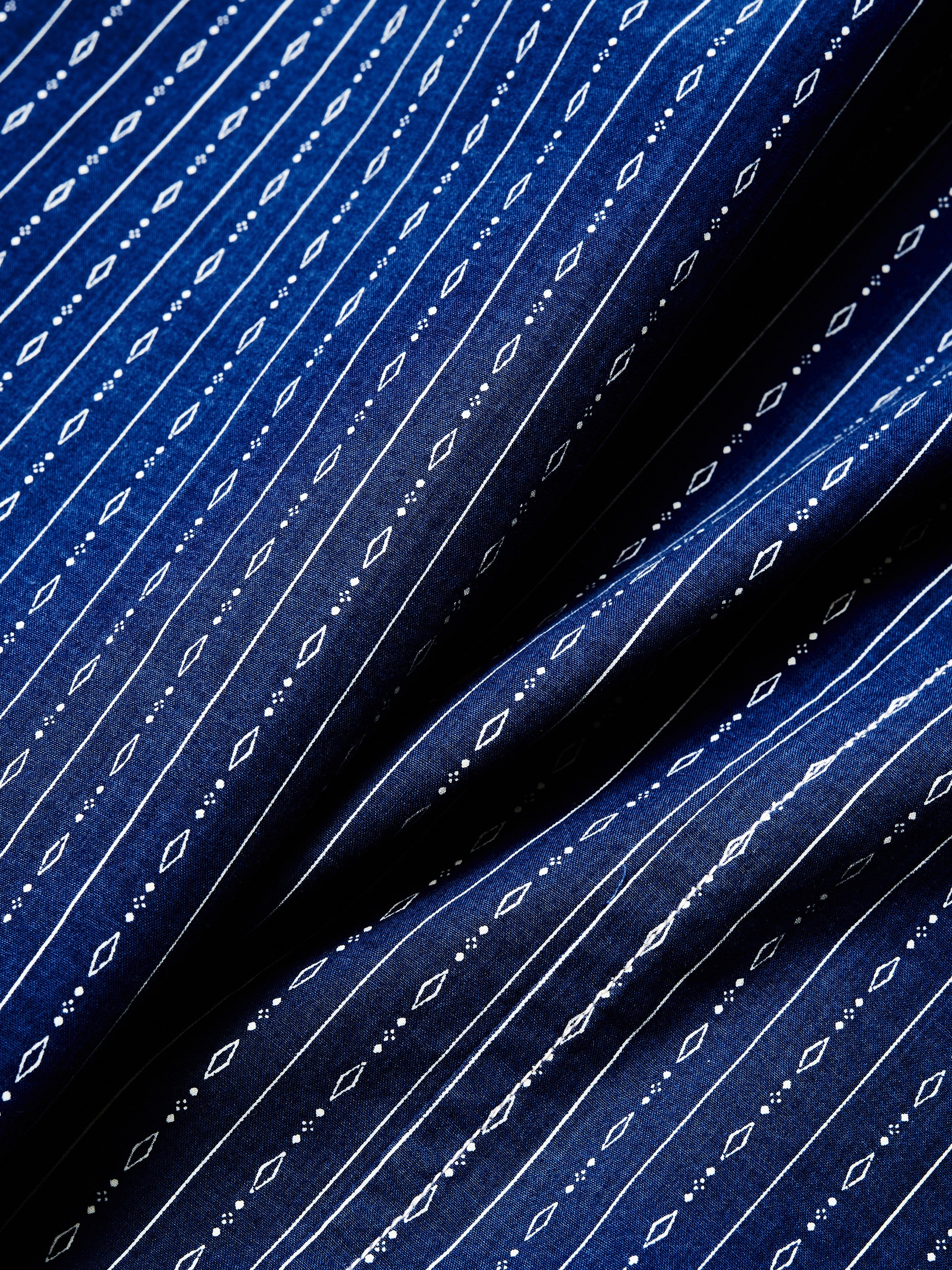 #3107B-2 POST chinois : vintage calico navy