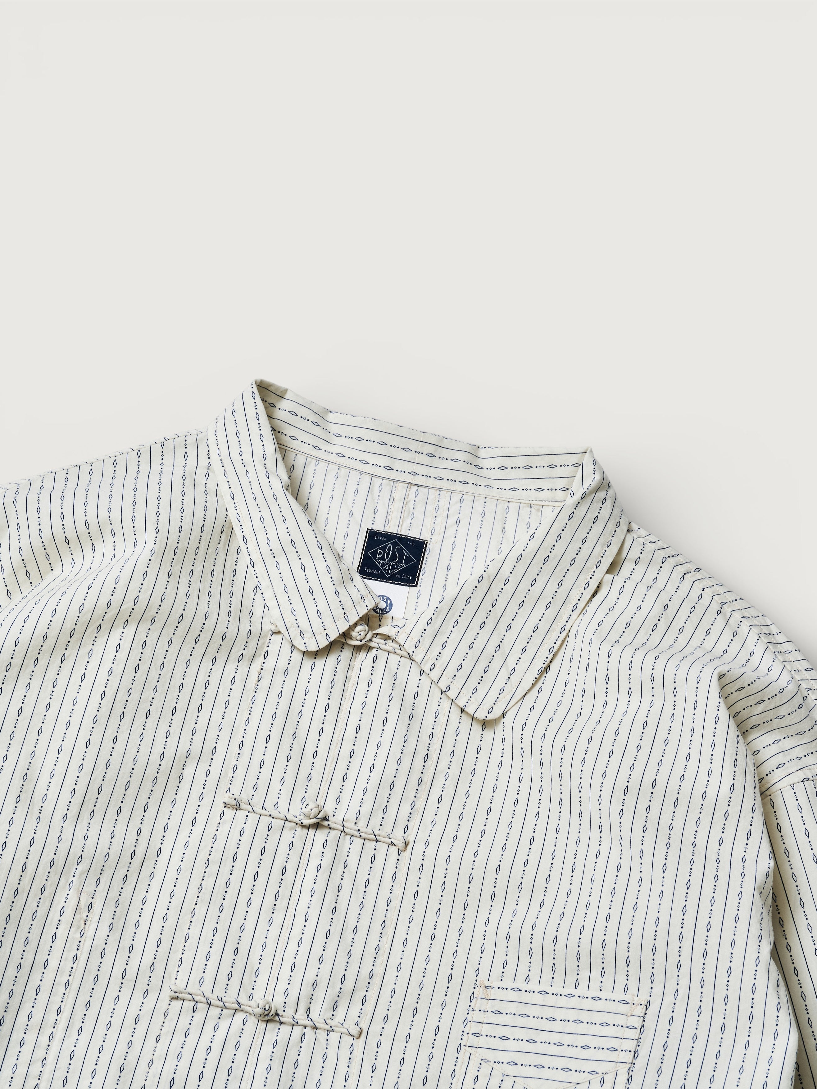 #3107B-3 POST chinois : vintage calico white