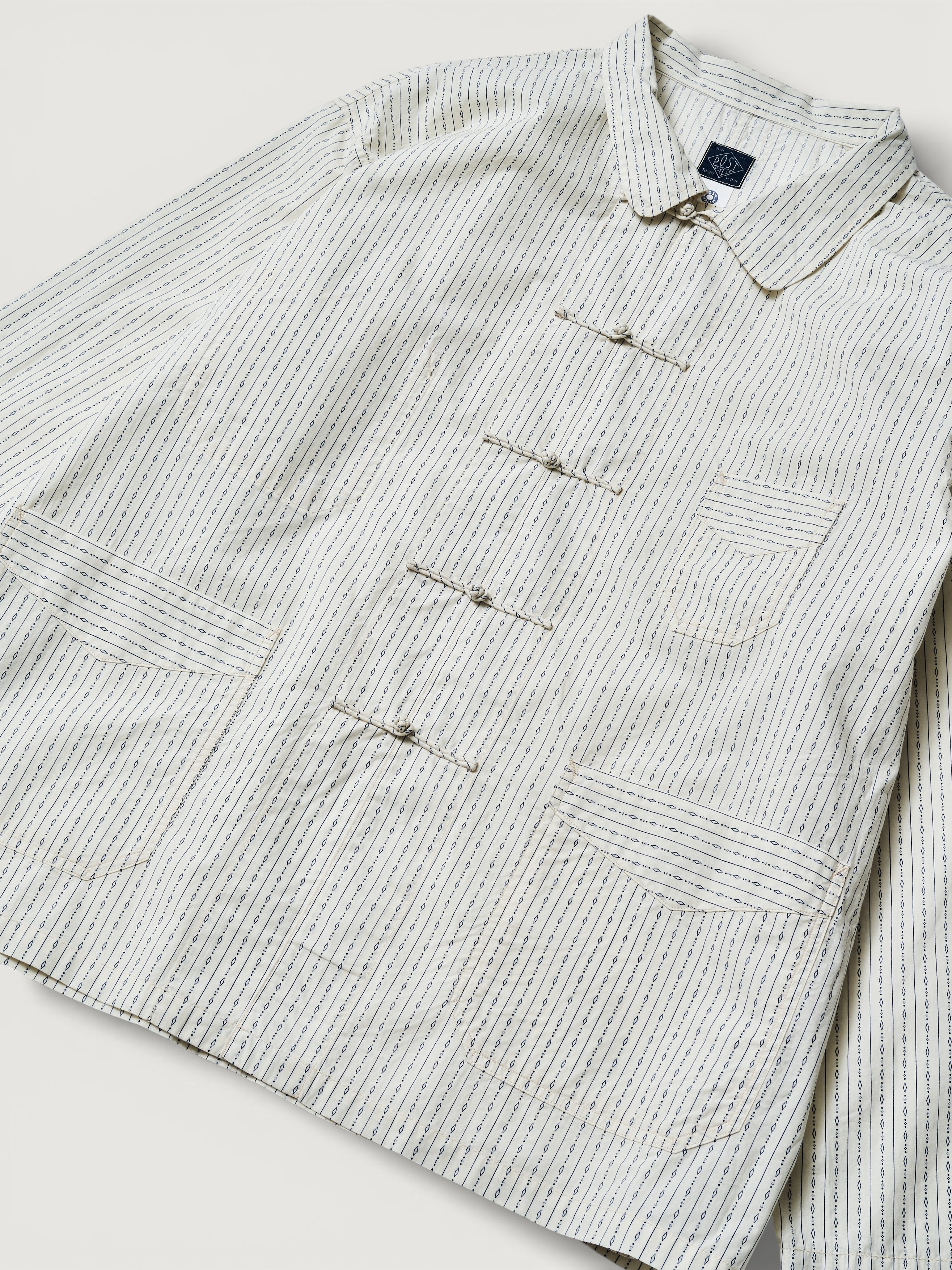 #3107B-3 POST chinois : vintage calico white