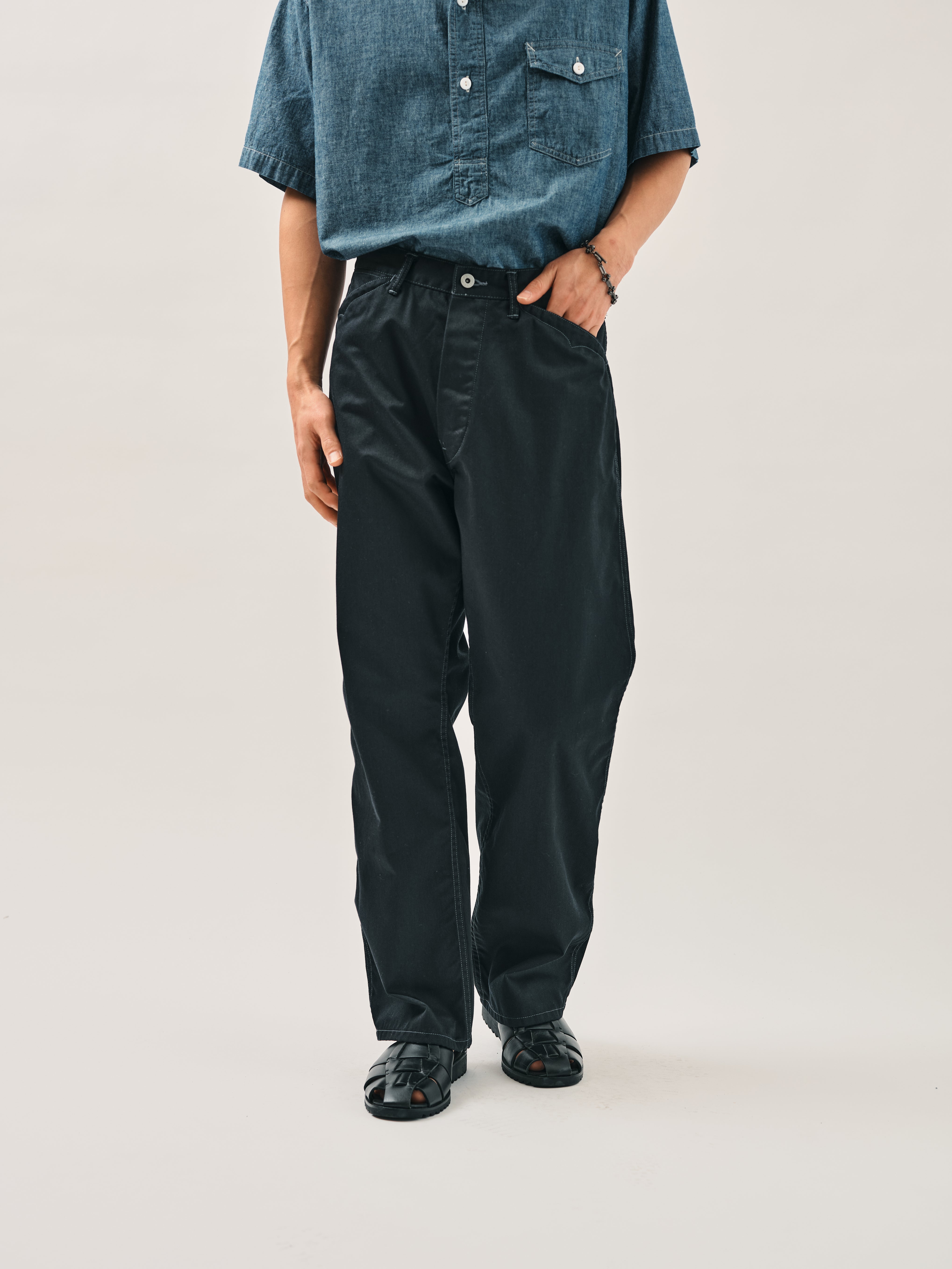 #3327-PTN SWEETBEAR Bandtop : poly cotton twill black