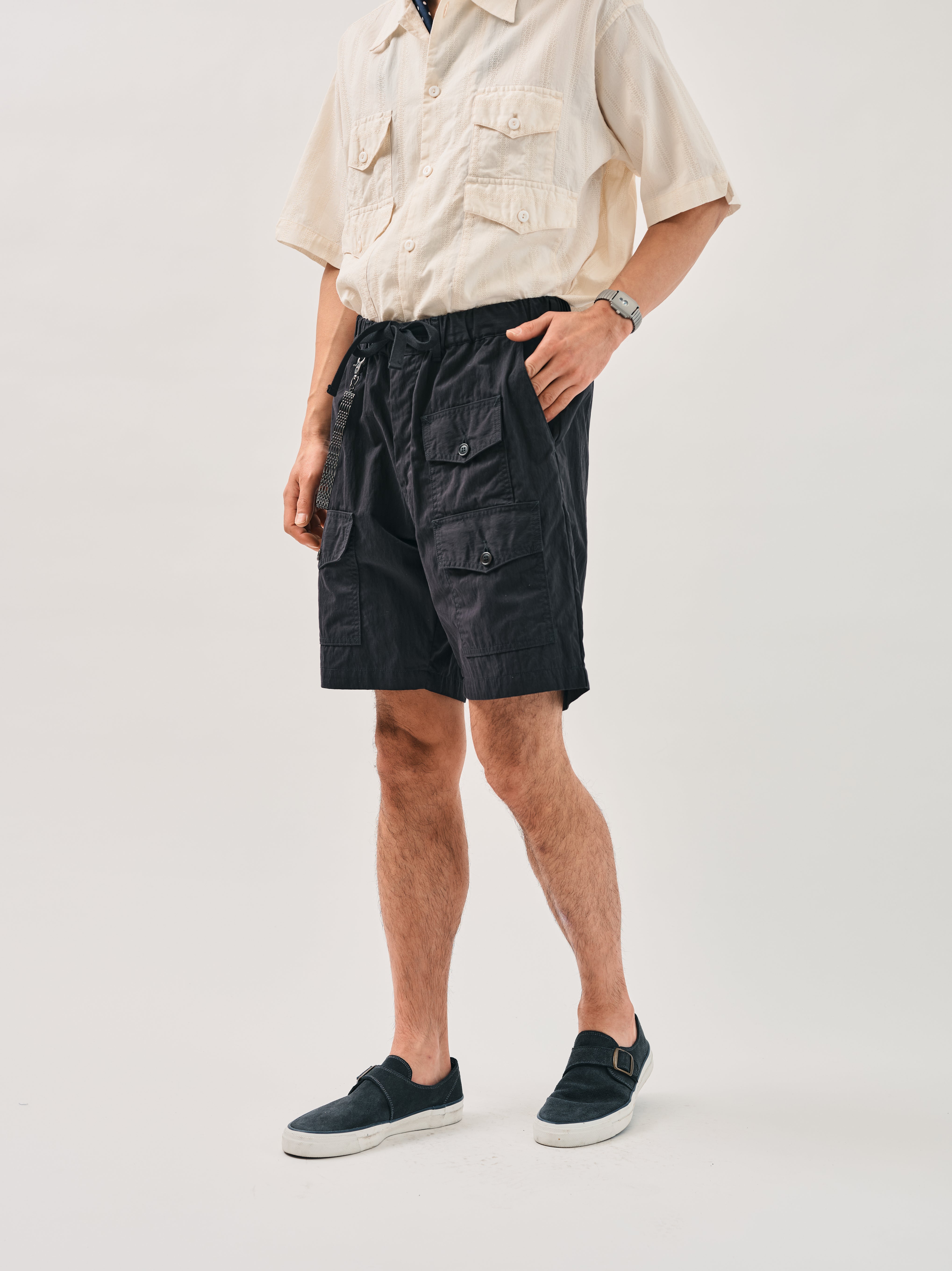 #3322S-ETB Town & Country Shorts : 60/40 twill black