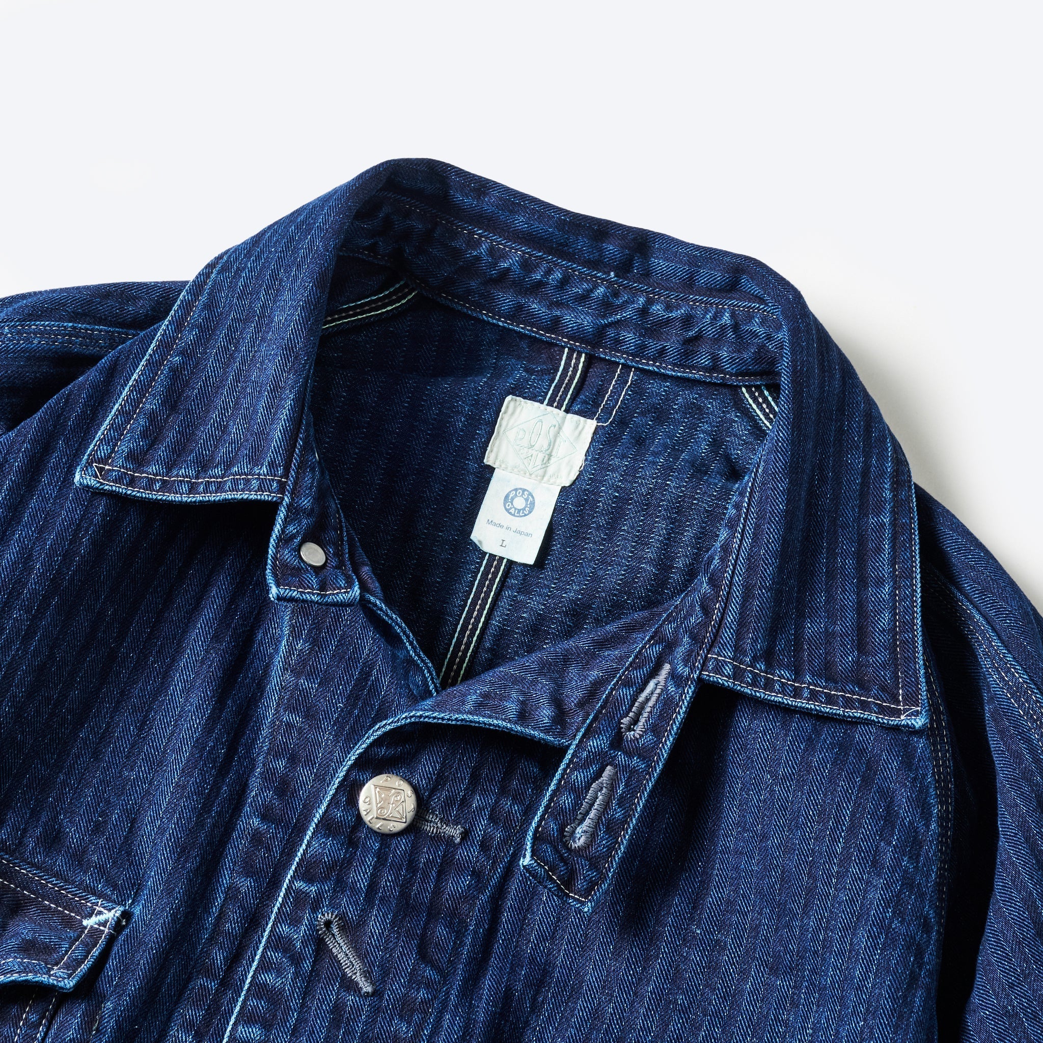 #1102-HBI Engineers' Jacket : herringbone denim double indigo