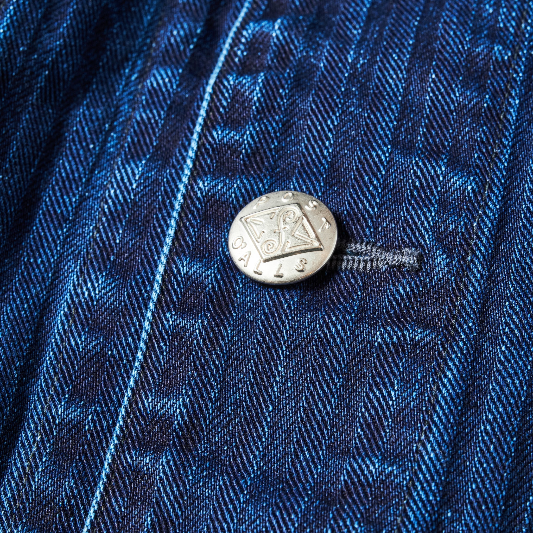 #1102-HBI Engineers' Jacket : herringbone denim double indigo