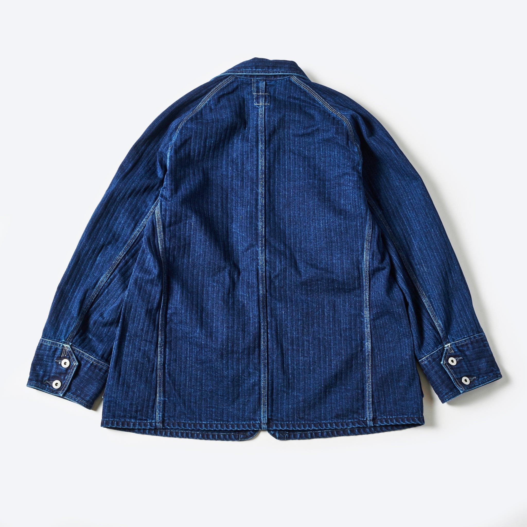 #1102-HBI Engineers' Jacket : herringbone denim double indigo