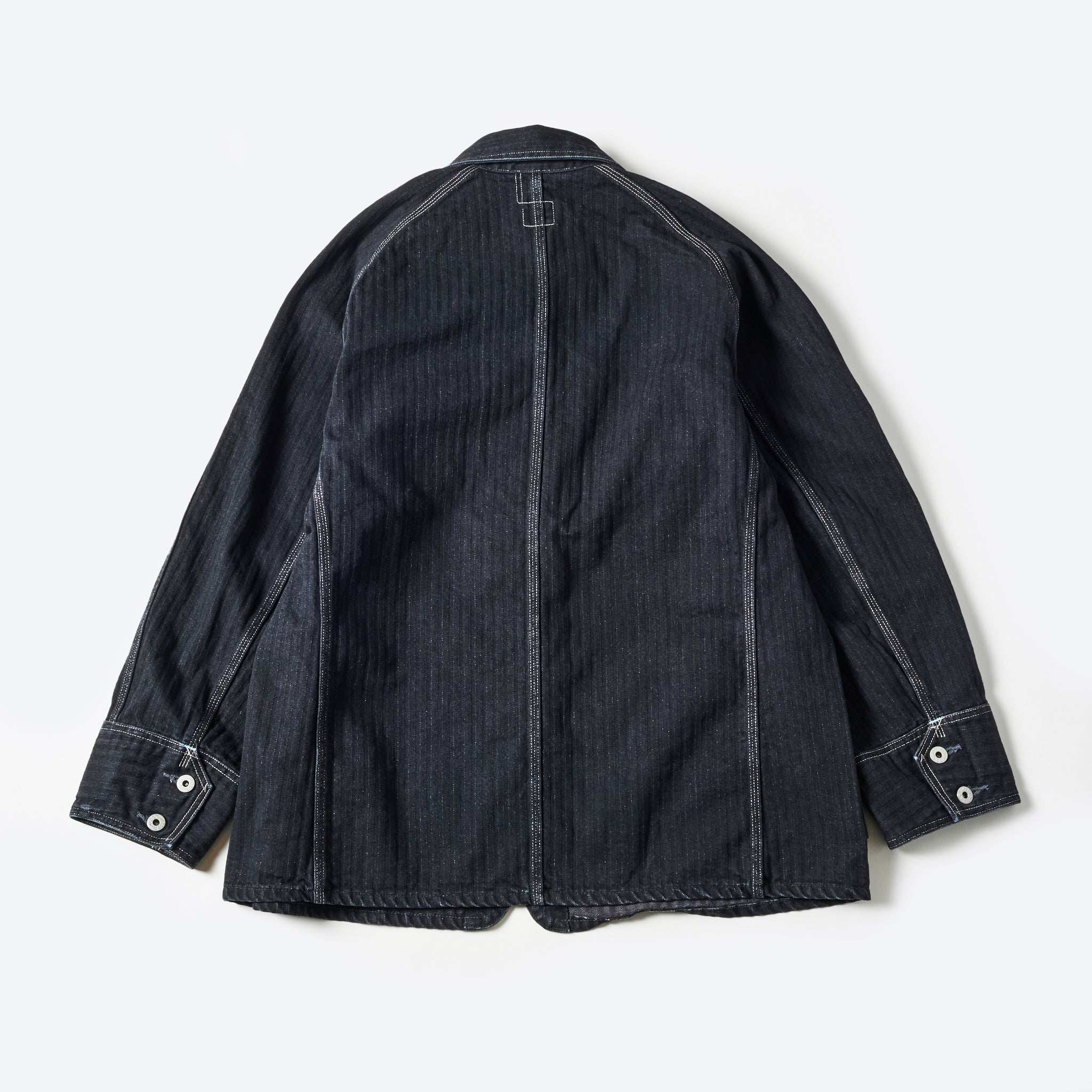 #1102-HBB Engineers' Jacket : herringbone denim black