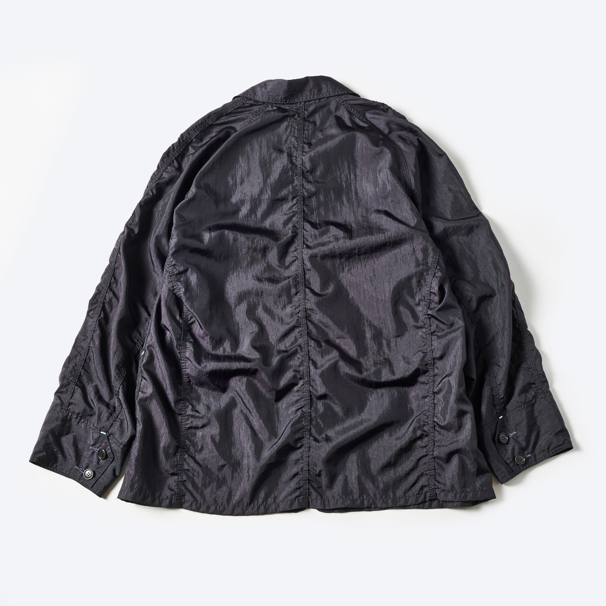 #1102-CTB Engineers' Jacket : crinkle nylon taffeta black