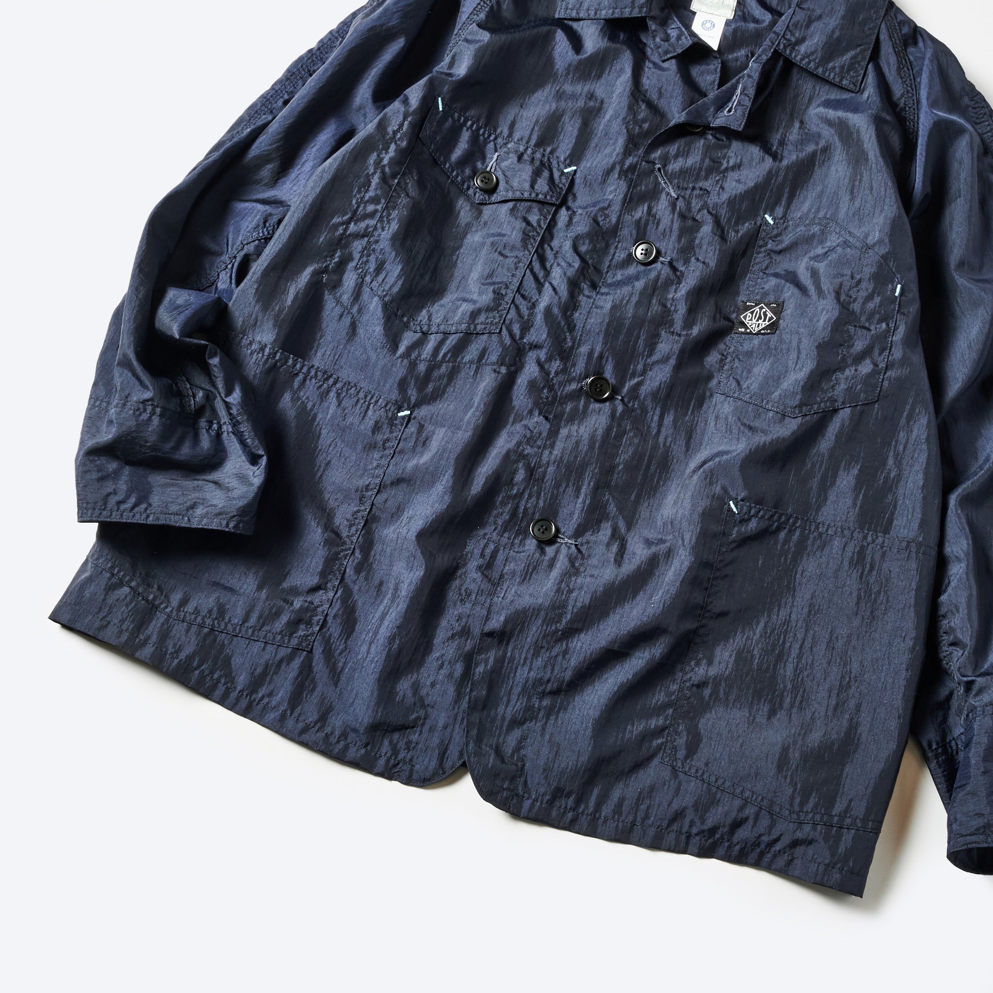 #1102-CTN Engineers' Jacket : crinkle nylon taffeta navy