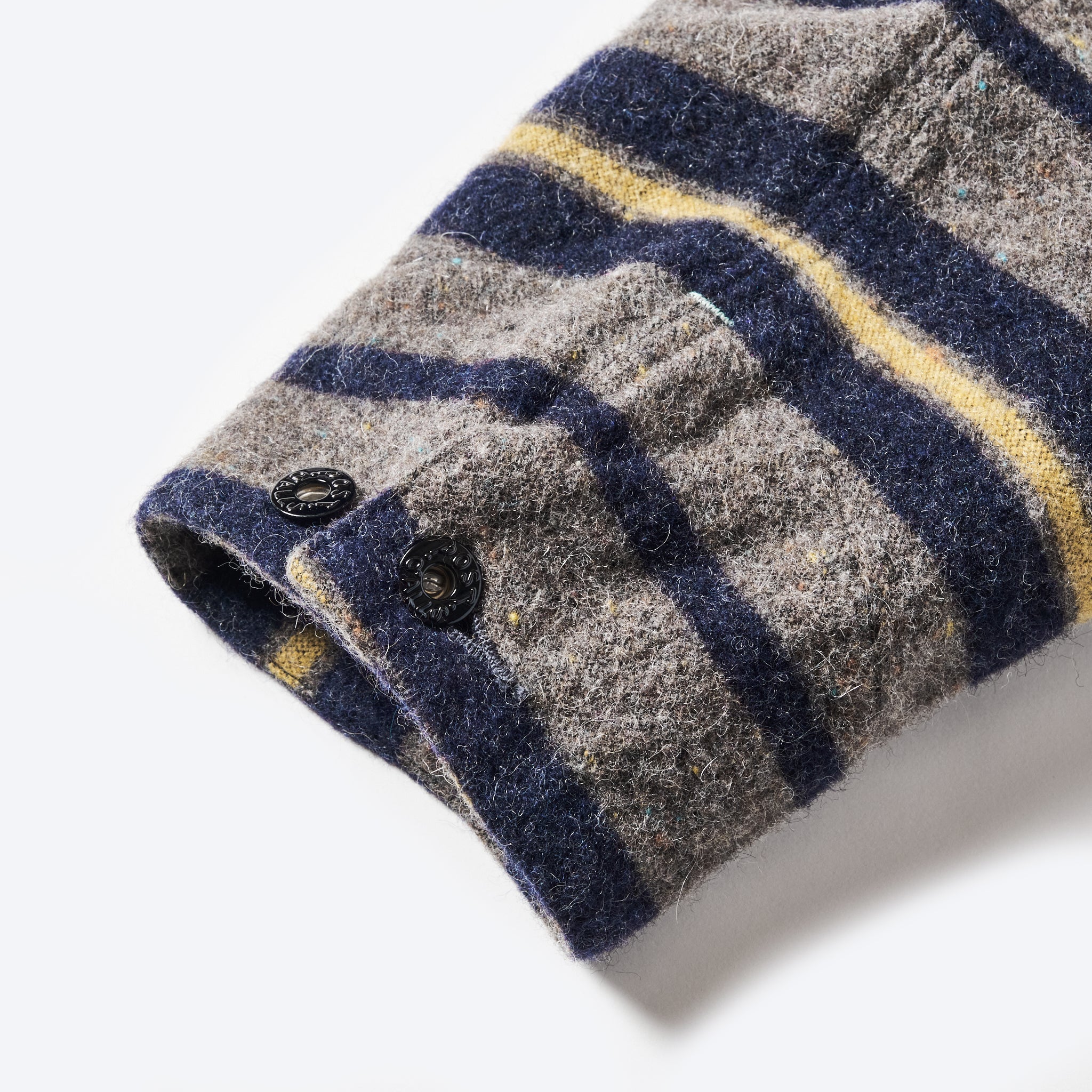 #1103-TWN Polarfleece Jacket (trashed wool version) : trashed wool navy stripe