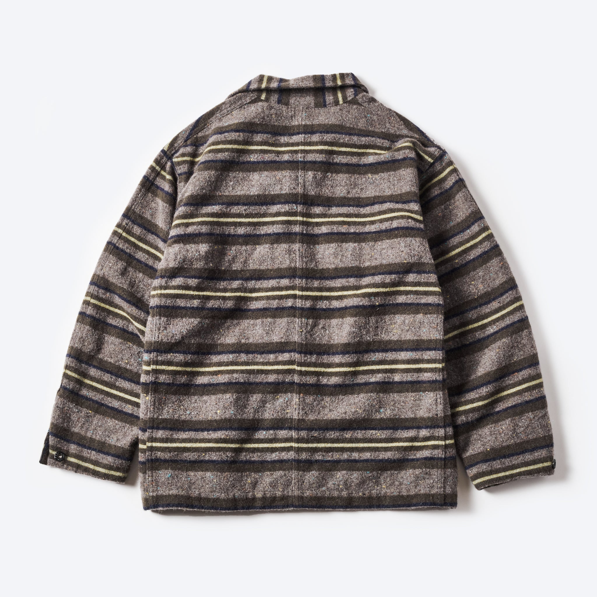 #1103-TWG Polarfleece Jacket (trashed wool version) : trashed wool green stripe