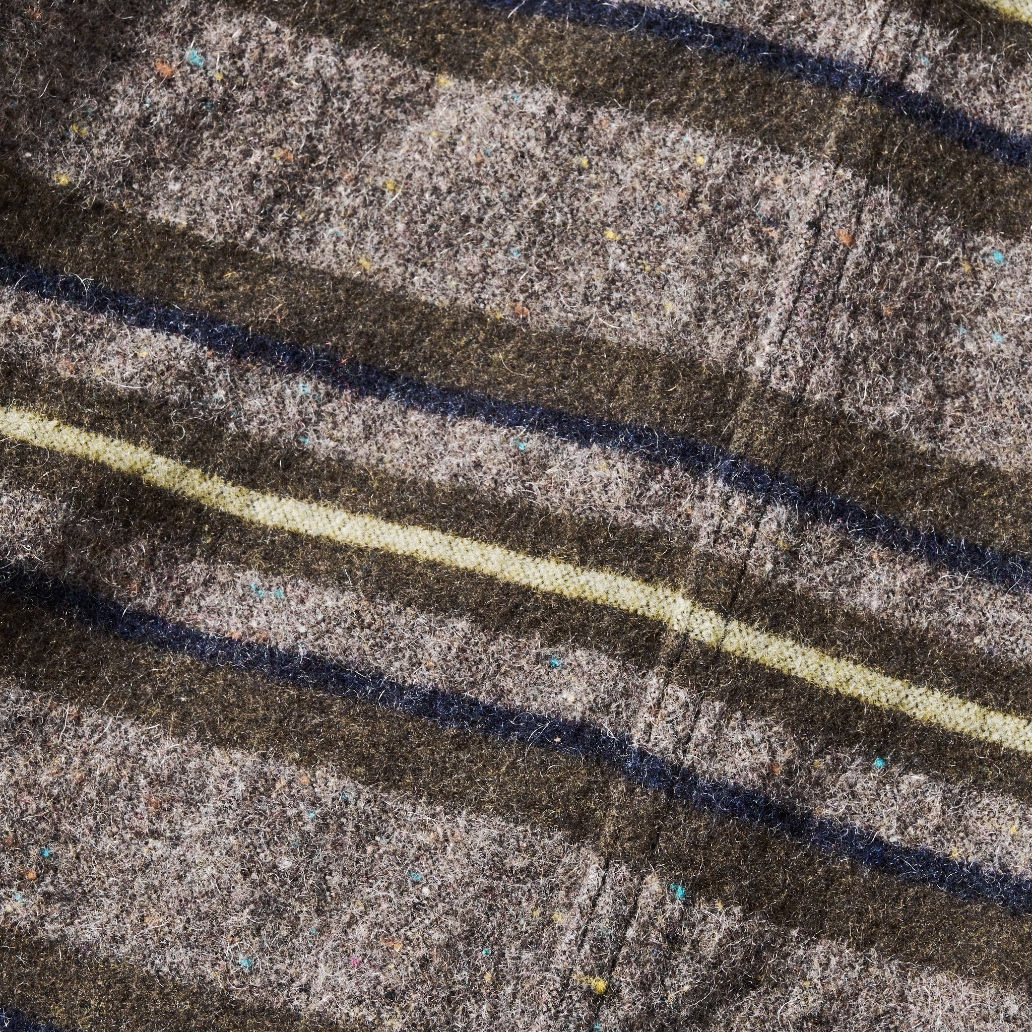 #1103-TWG Polarfleece Jacket (trashed wool version) : trashed wool green stripe