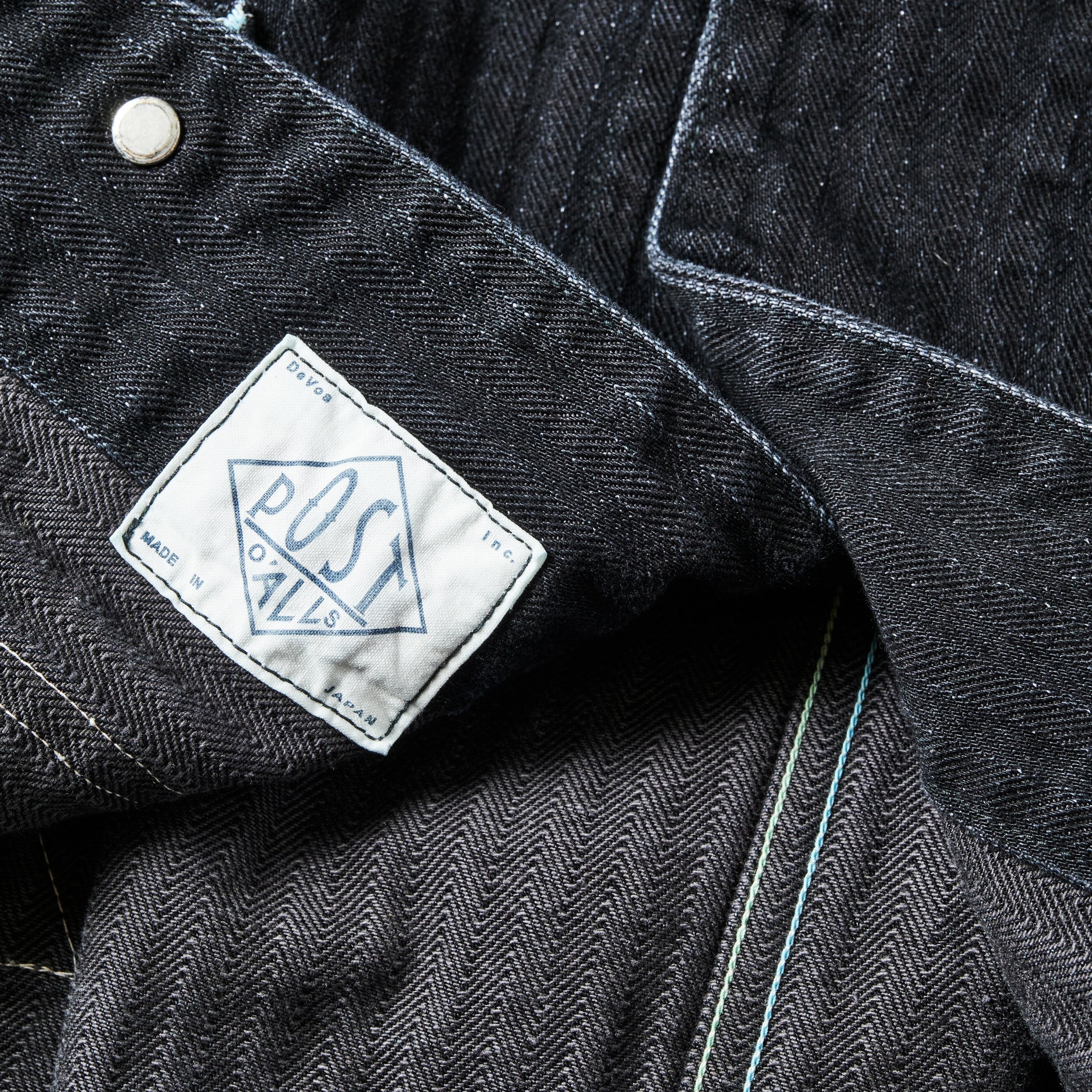 #1104-HBB Stoker's Jacket : herringbone denim black