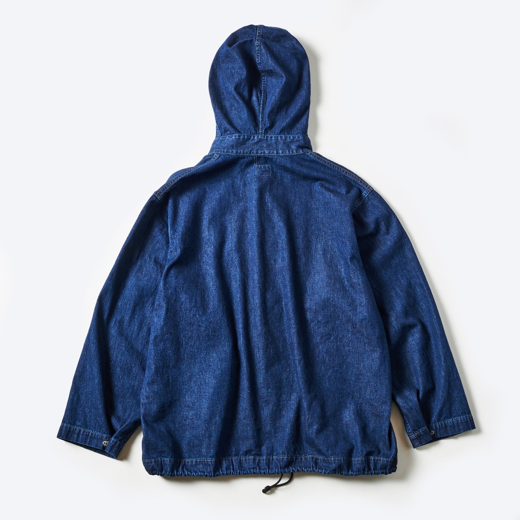 #1105-8DI NAVY Parka : blue denim w/OD-yellow stitch indigo