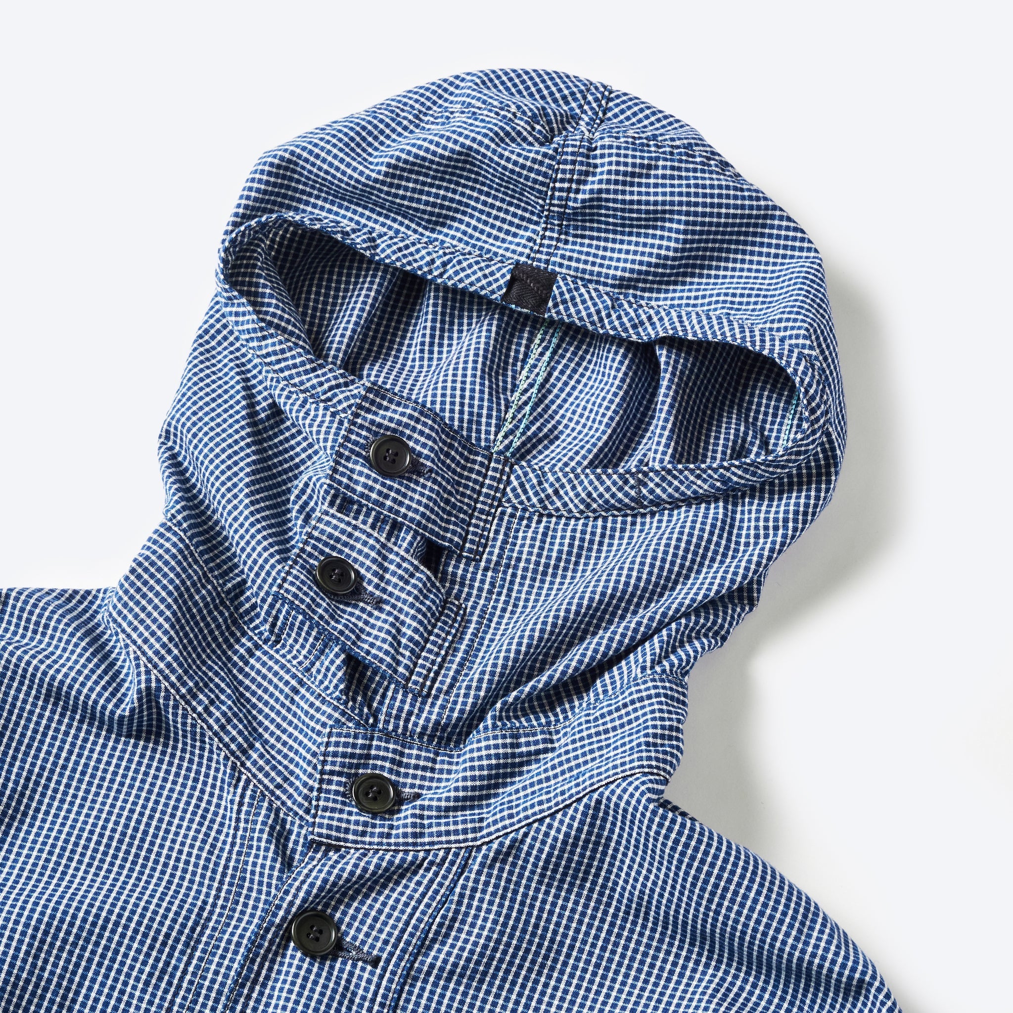 #1105-IC1 NAVY Parka : indigo check indigo
