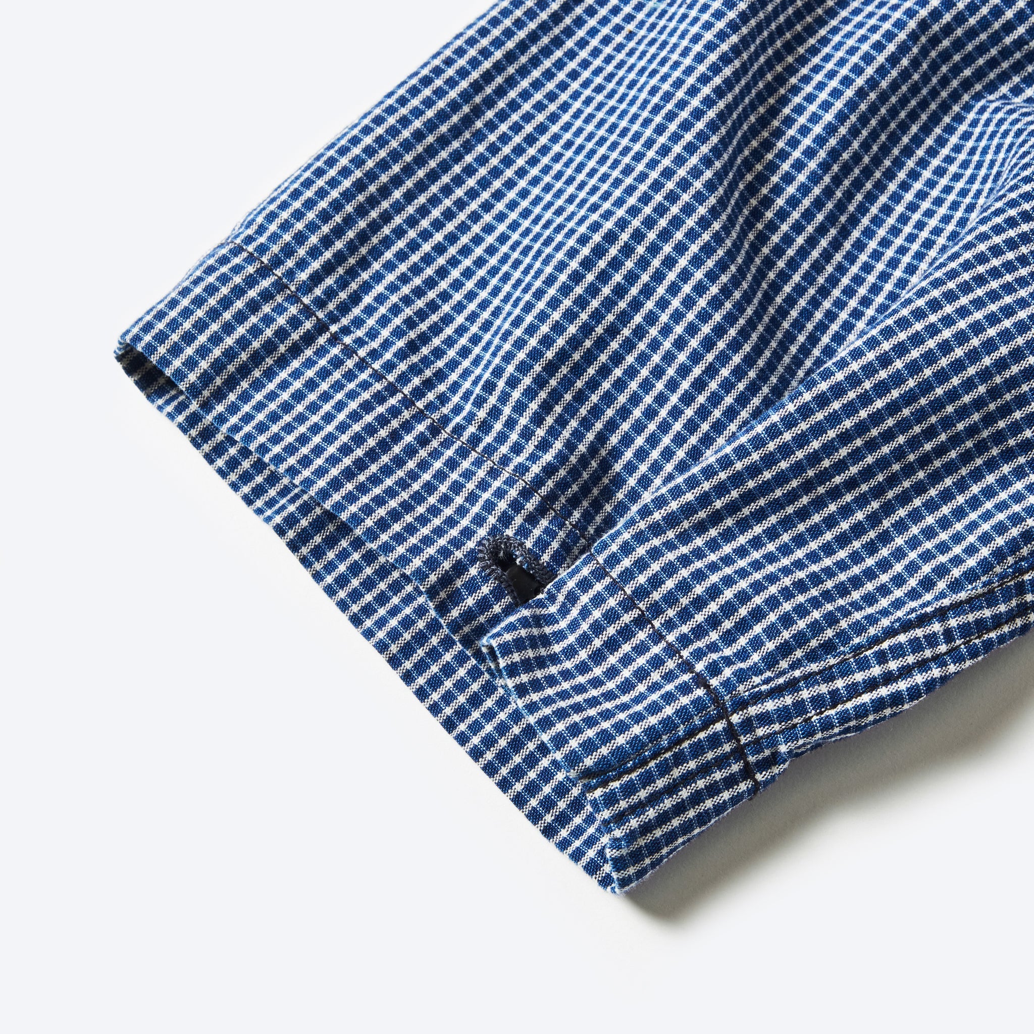 #1105-IC1 NAVY Parka : indigo check indigo