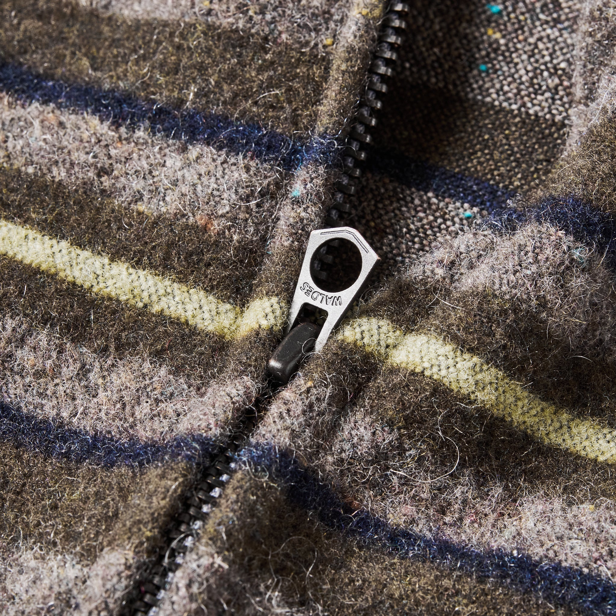 #1502-TWG Fleece Vest (trashed wool version) : trashed wool green stripe